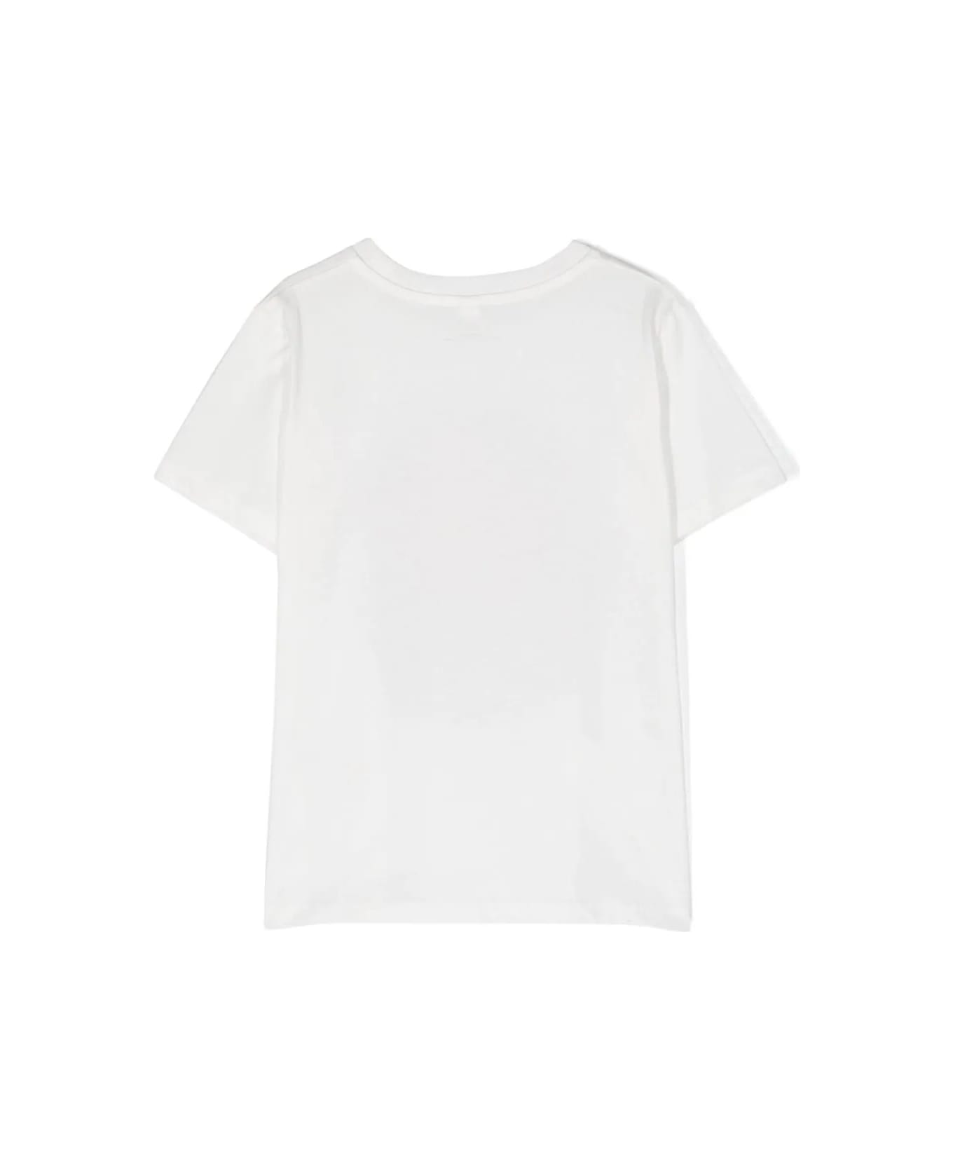 Stella McCartney Kids White T-shirt With Disc With Shell Logo - White