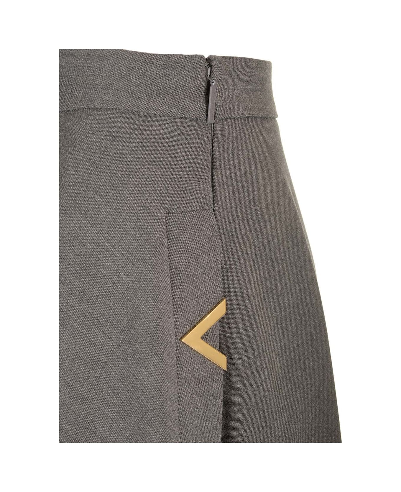 Valentino Skirt Active Gabardine Grey Melange - Grey