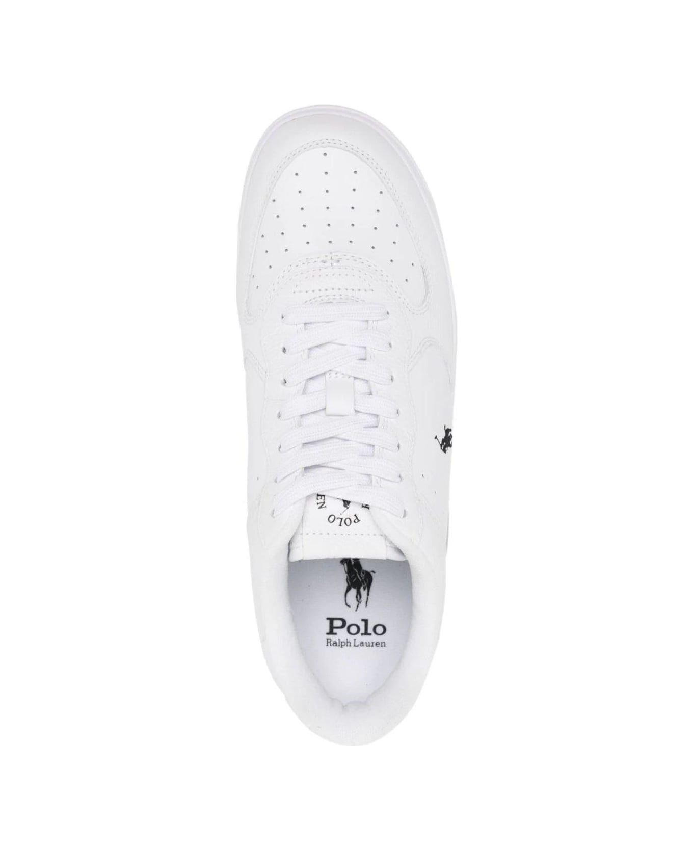 Ralph Lauren Masters Court Low-top Sneakers - White/black