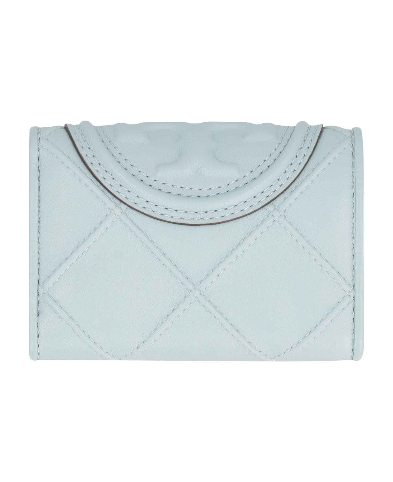 Tory Burch Fleming Leather Wallet - Light Blue