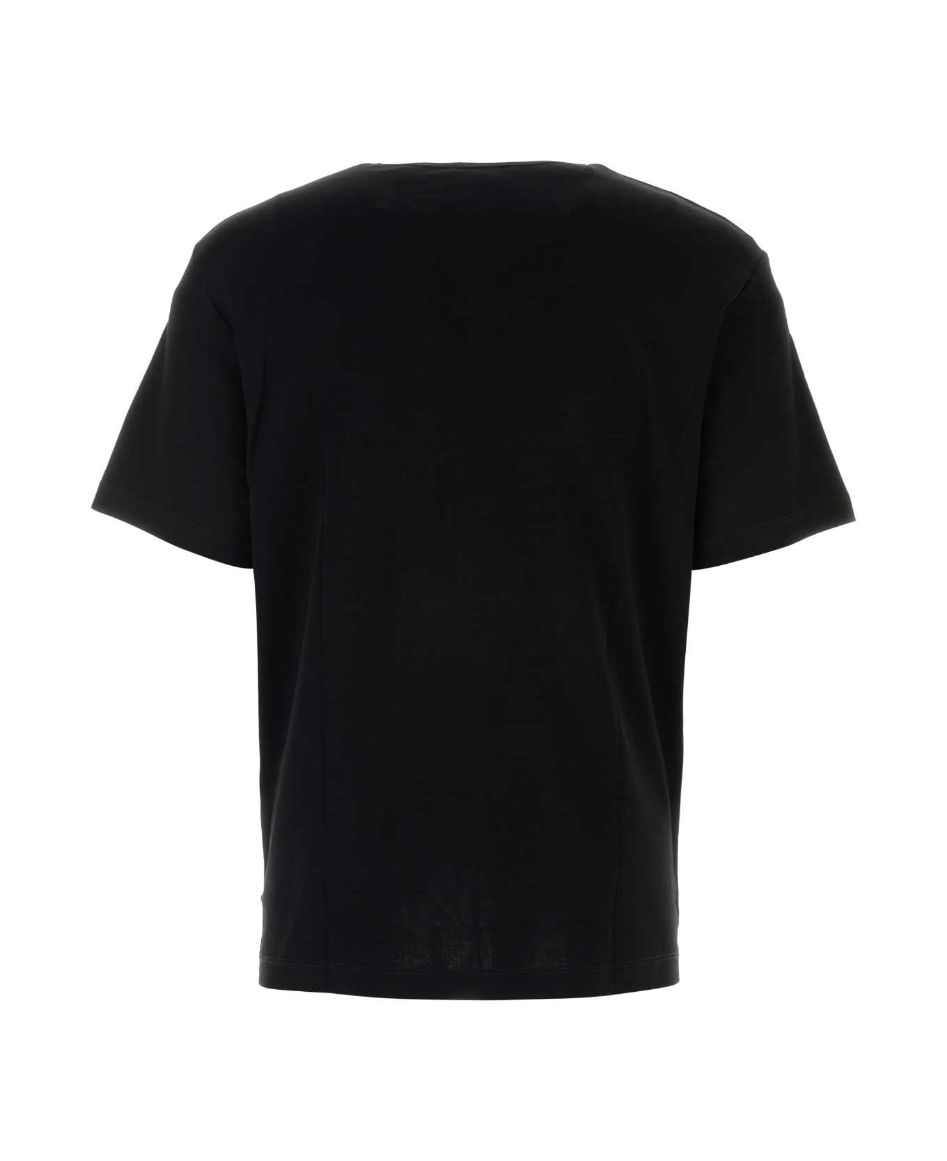 Lemaire Black Cotton T-shirt - BLACK