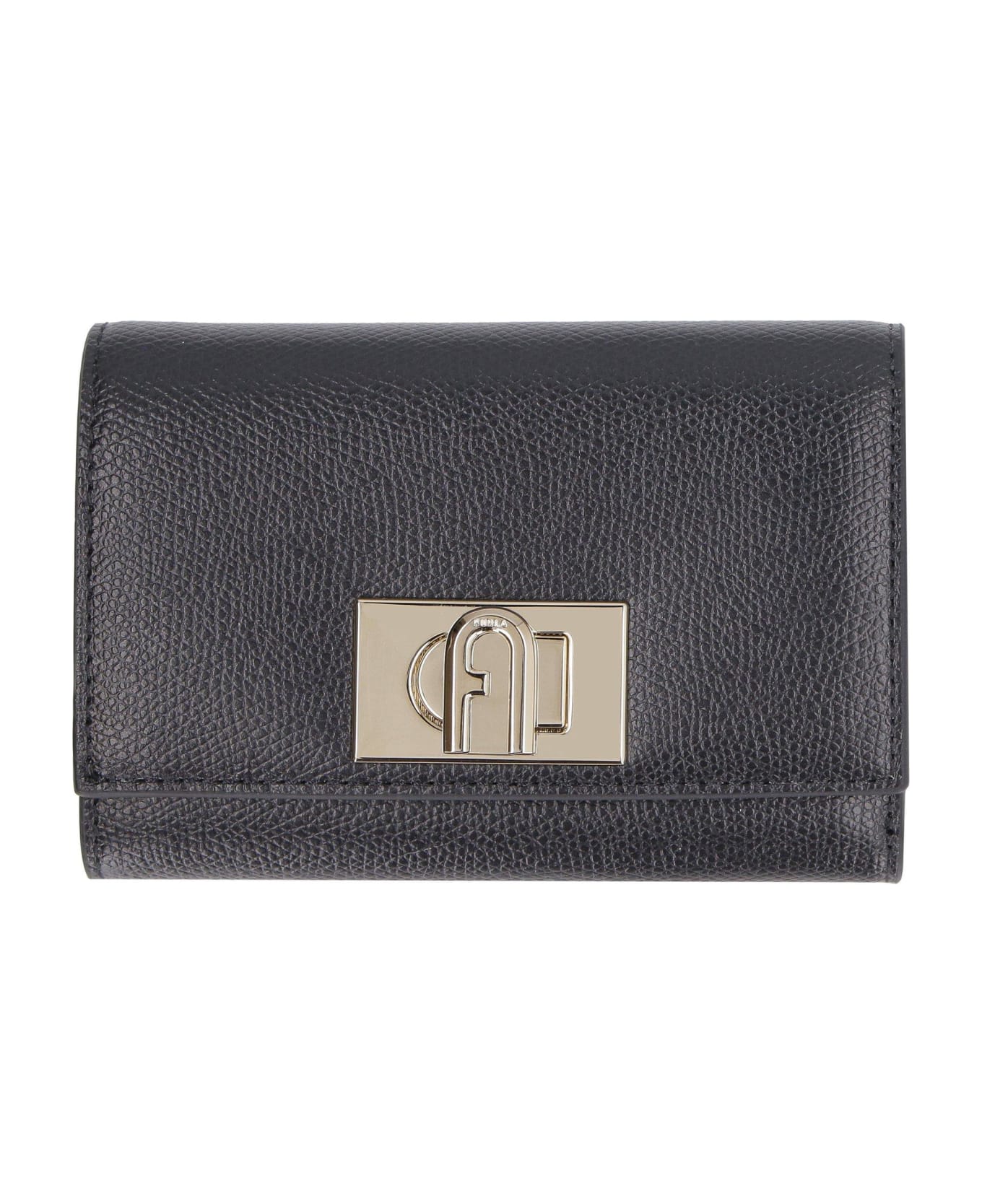 Furla 1927 Twist-lock Compact Wallet - Black 財布