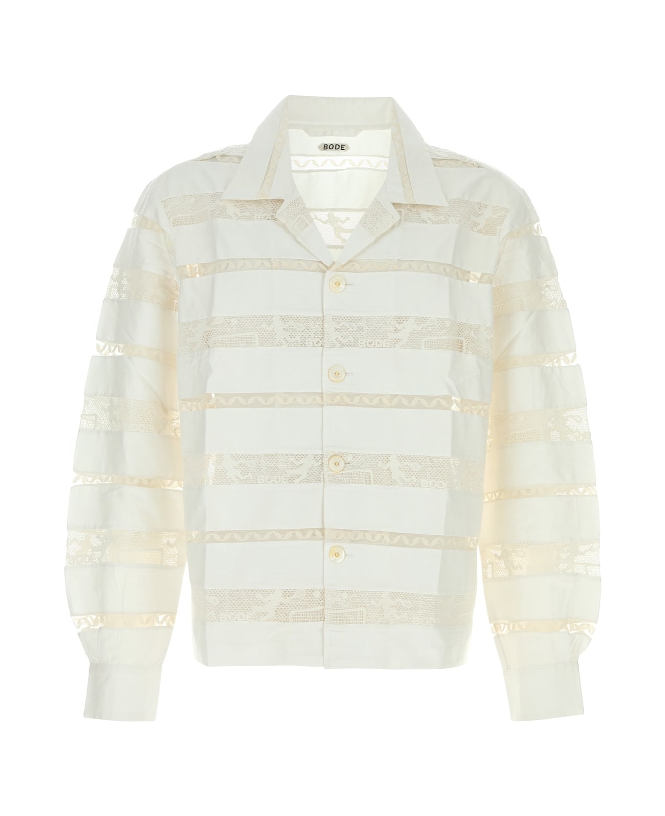 Bode Tennis Lace Ls Shirt - CREAM