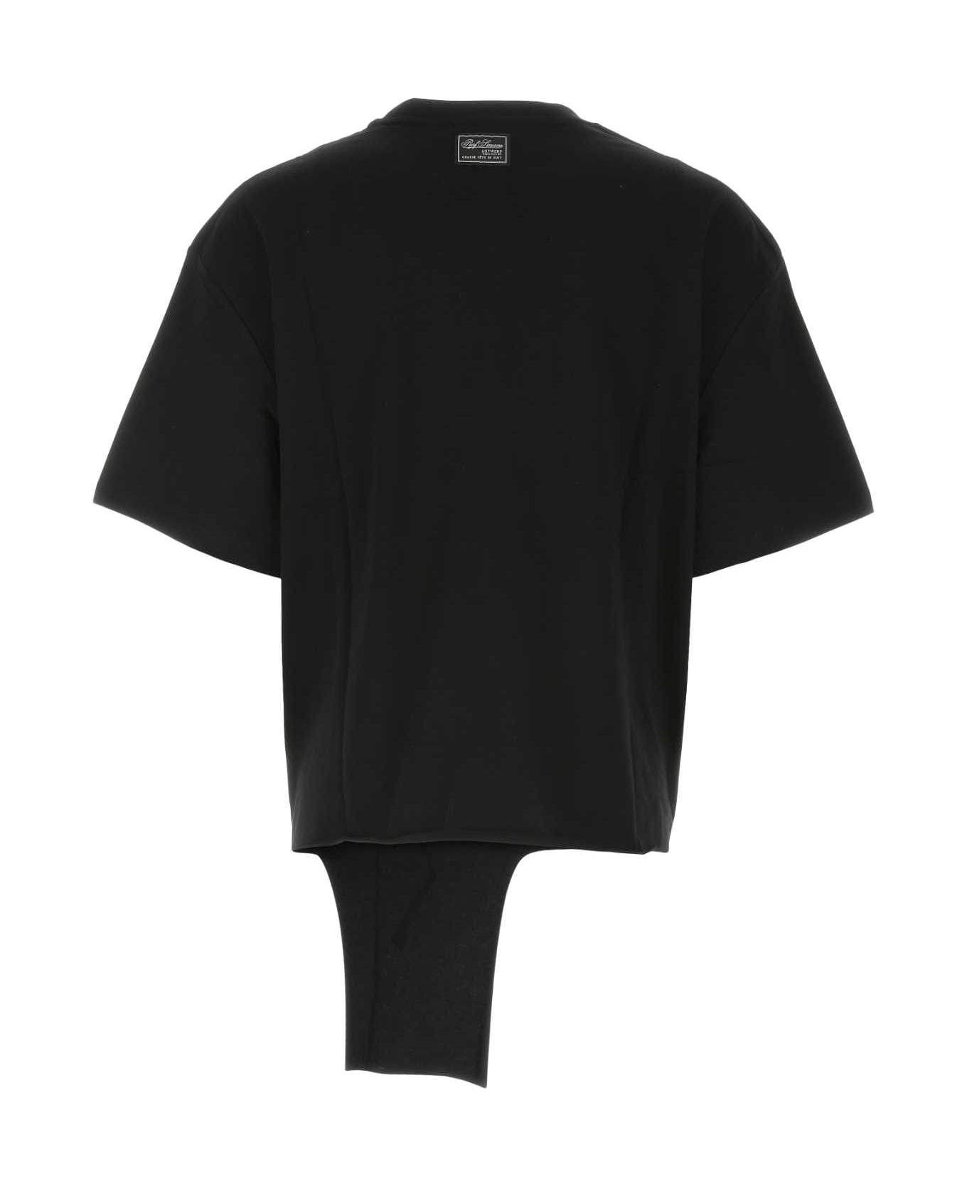 Raf Simons Black Cotton Oversize T-shirt - 0099 Tシャツ