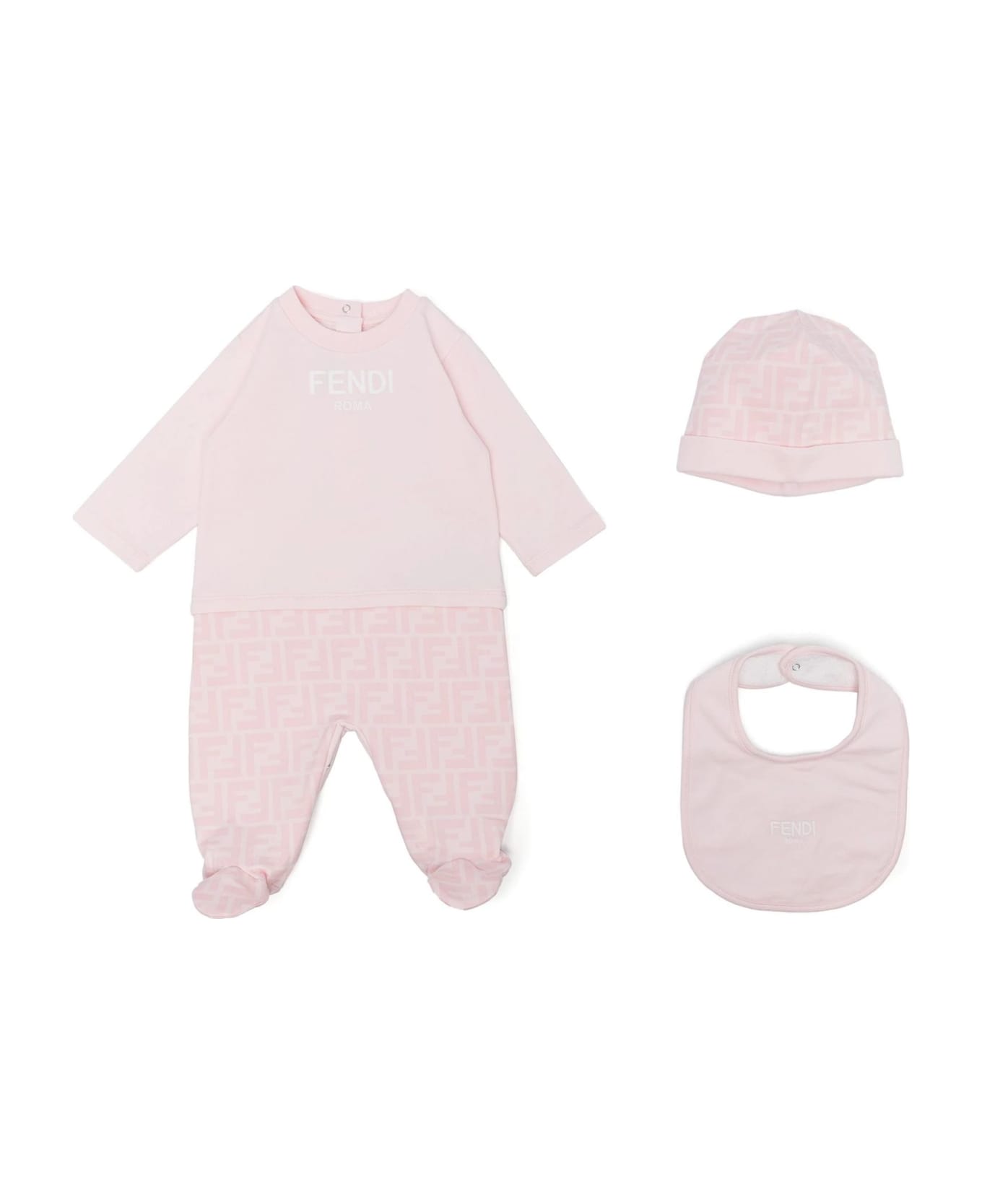 Fendi Kids Kids Pink - Pink ボディスーツ＆セットアップ