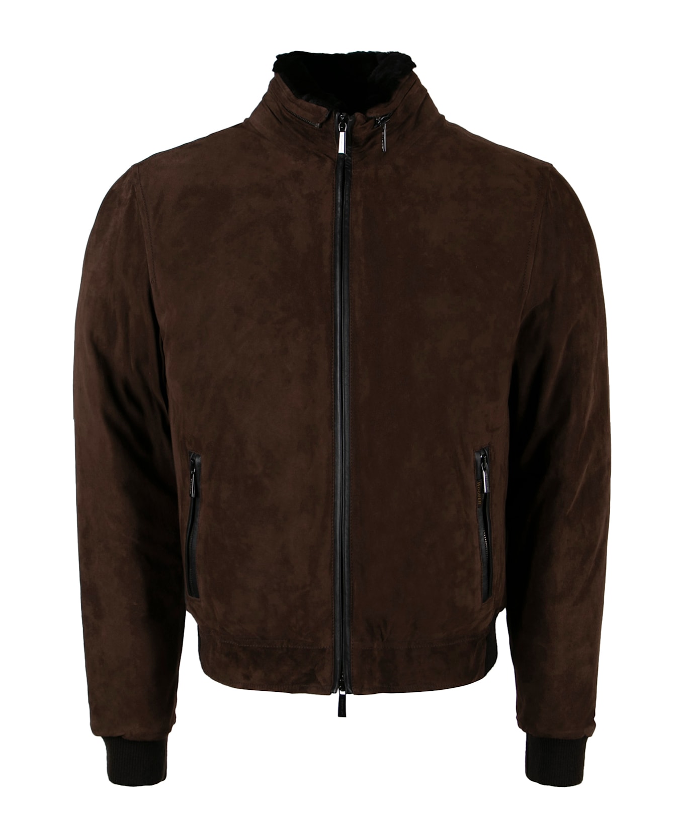 Moorer Celotti Leather Jacket - brown