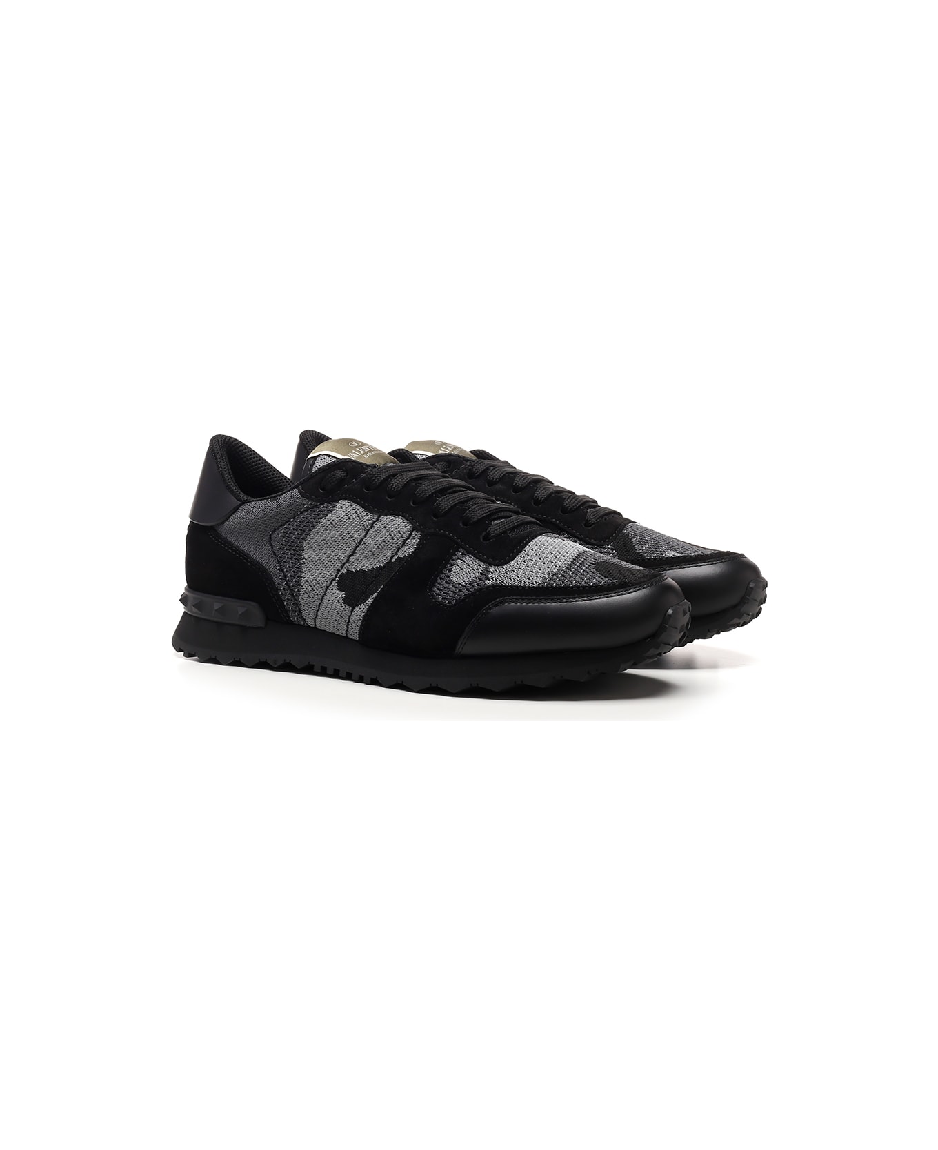 Valentino Garavani Black 
rockrunner
 Sneakers - Black