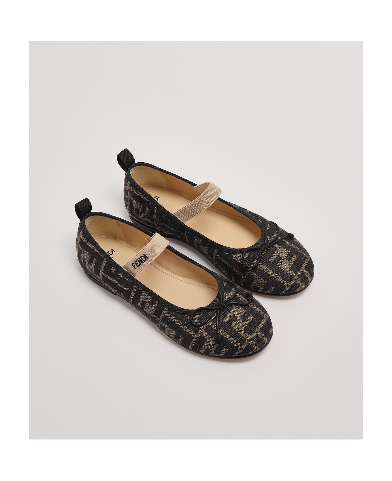 Fendi Dancer Flat Shoes - TABACCO-NERO-NUDO