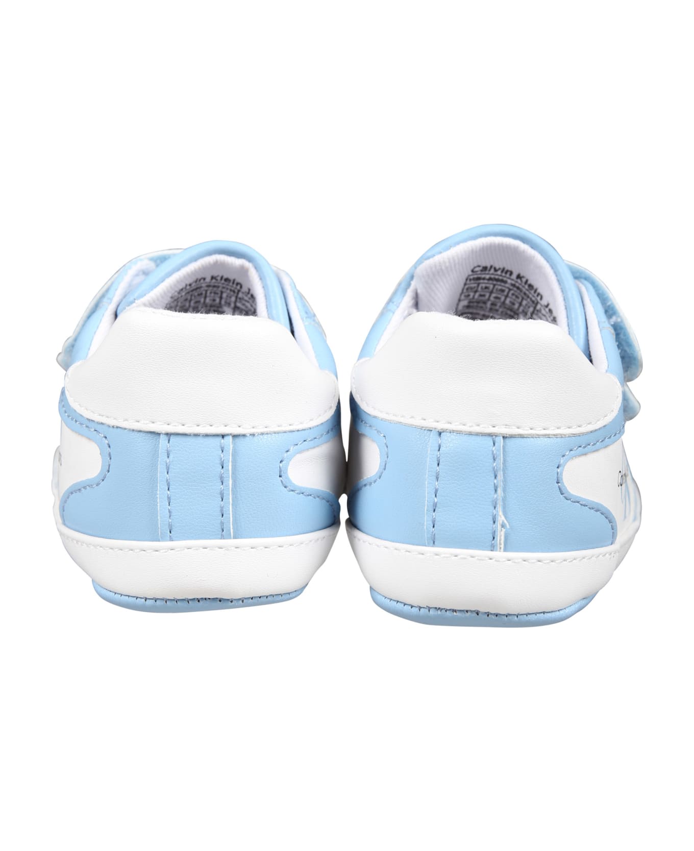 Calvin Klein Light Blue Sneakers For Baby Boy With Logo - Light Blue