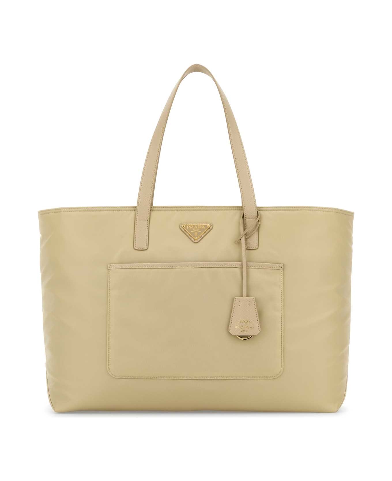 Prada Sand Re-nylon Large Re-edition 1978 Shopping Bag - DESERTO