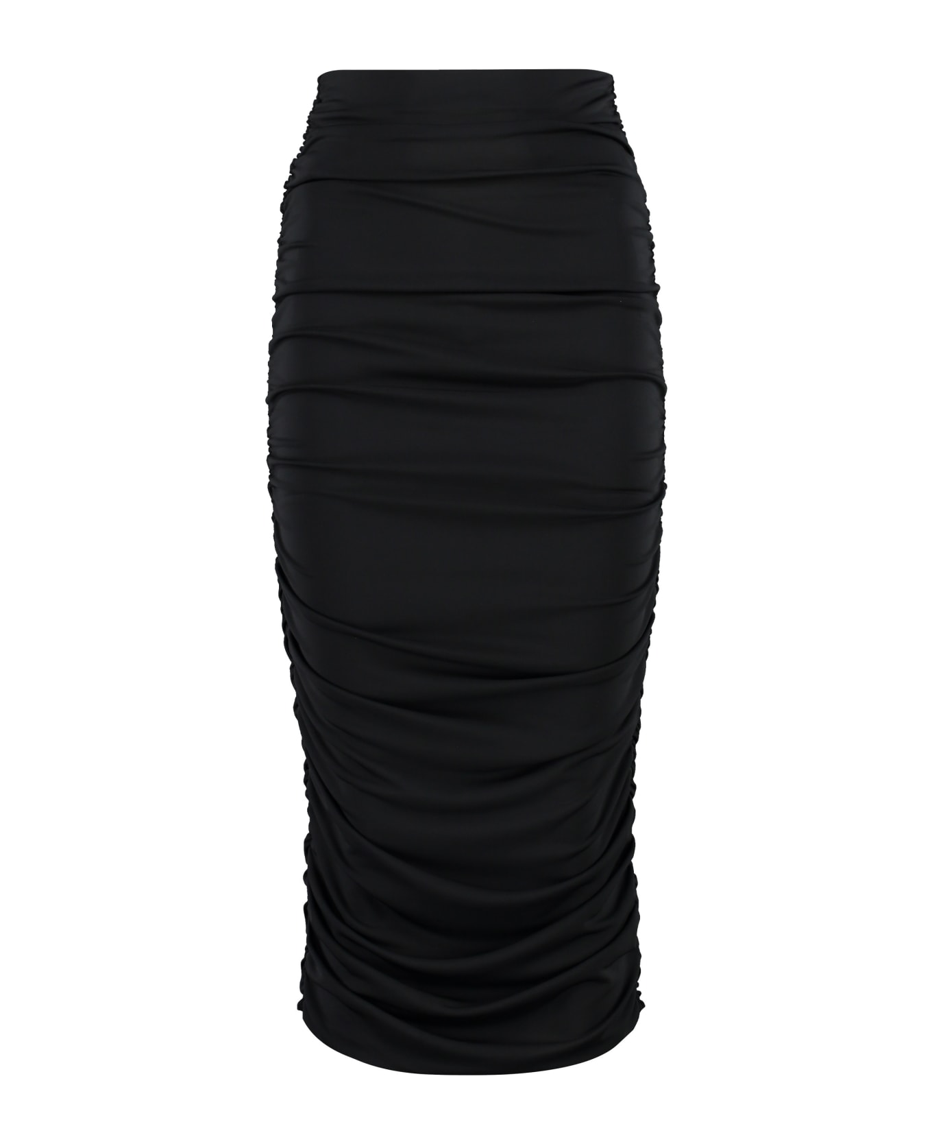 The Andamane Jersey Stretch Skirt - black スカート