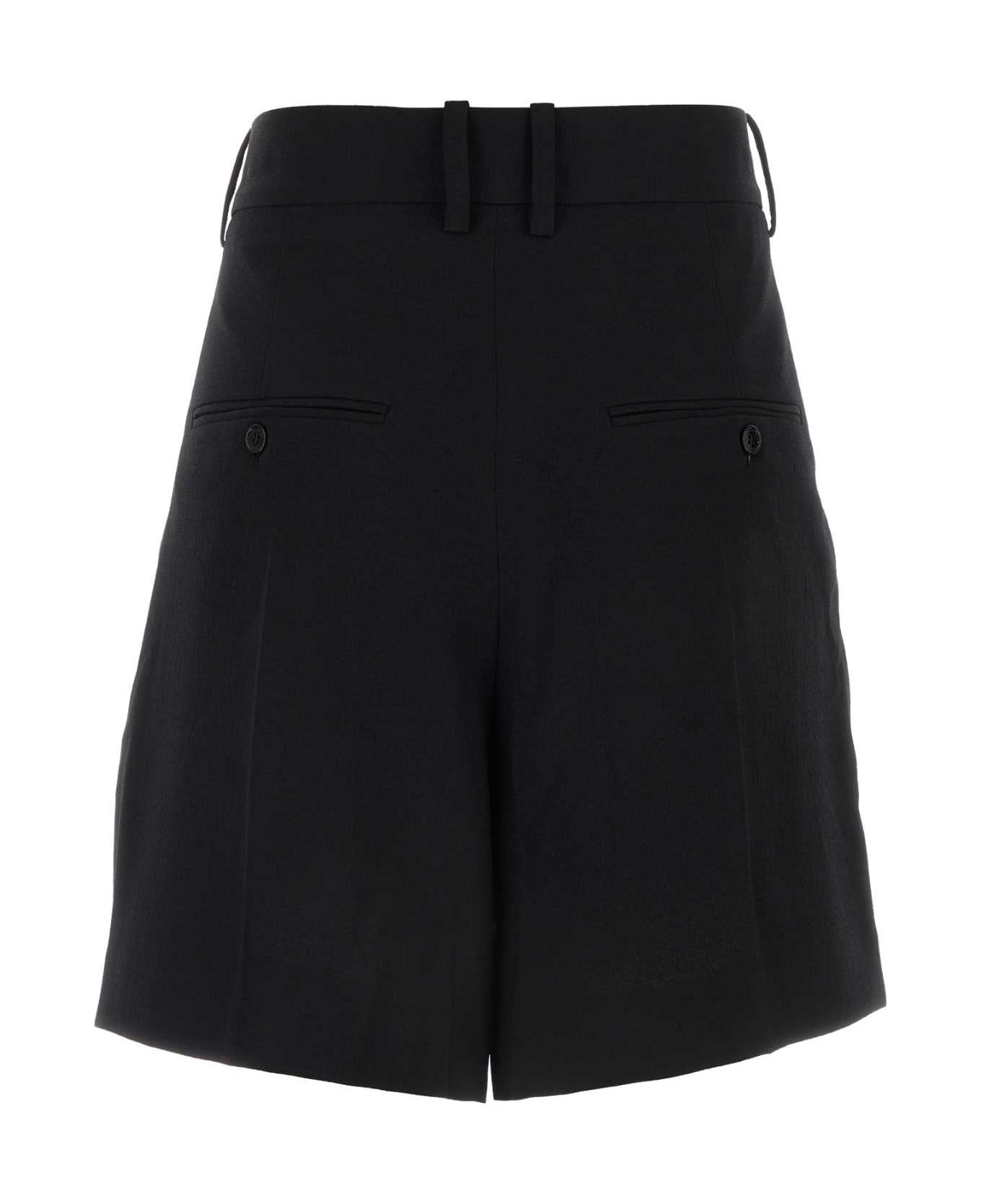 Isabel Marant Black Stretch Polyester Blend Elna Bermuda Shorts - BLACK