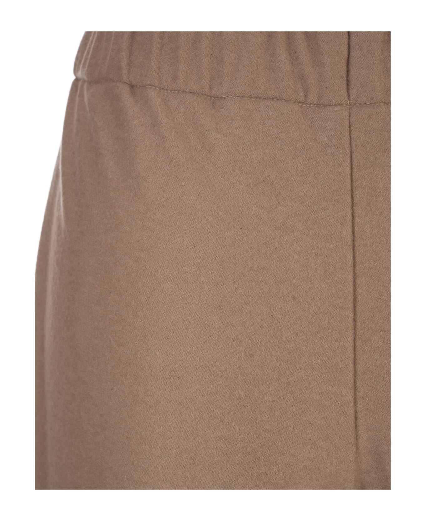 Fedeli Camel Cashmere Wide Trousers - Brown