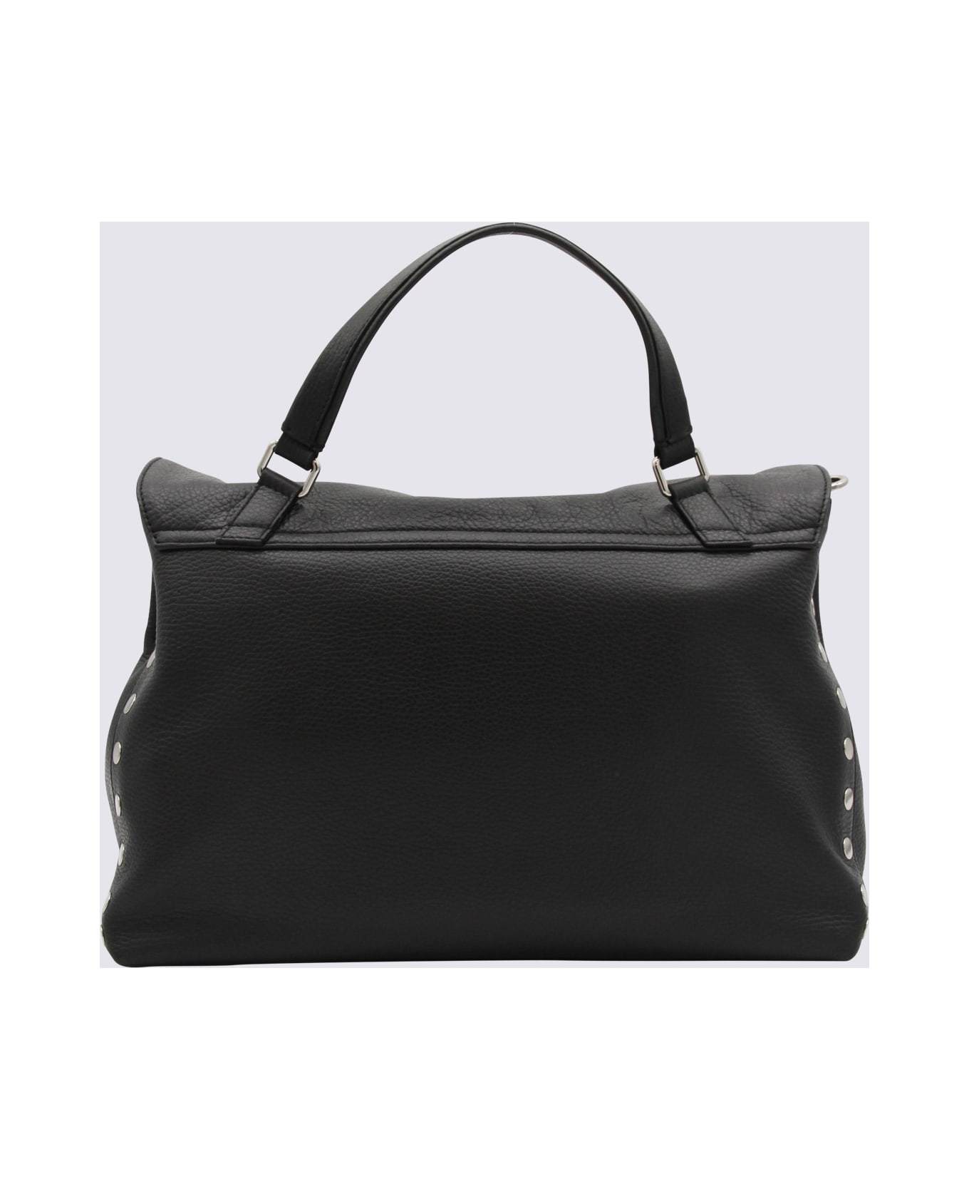 Zanellato Black Leather Postina Daily Medium Top Handle Bag - Black