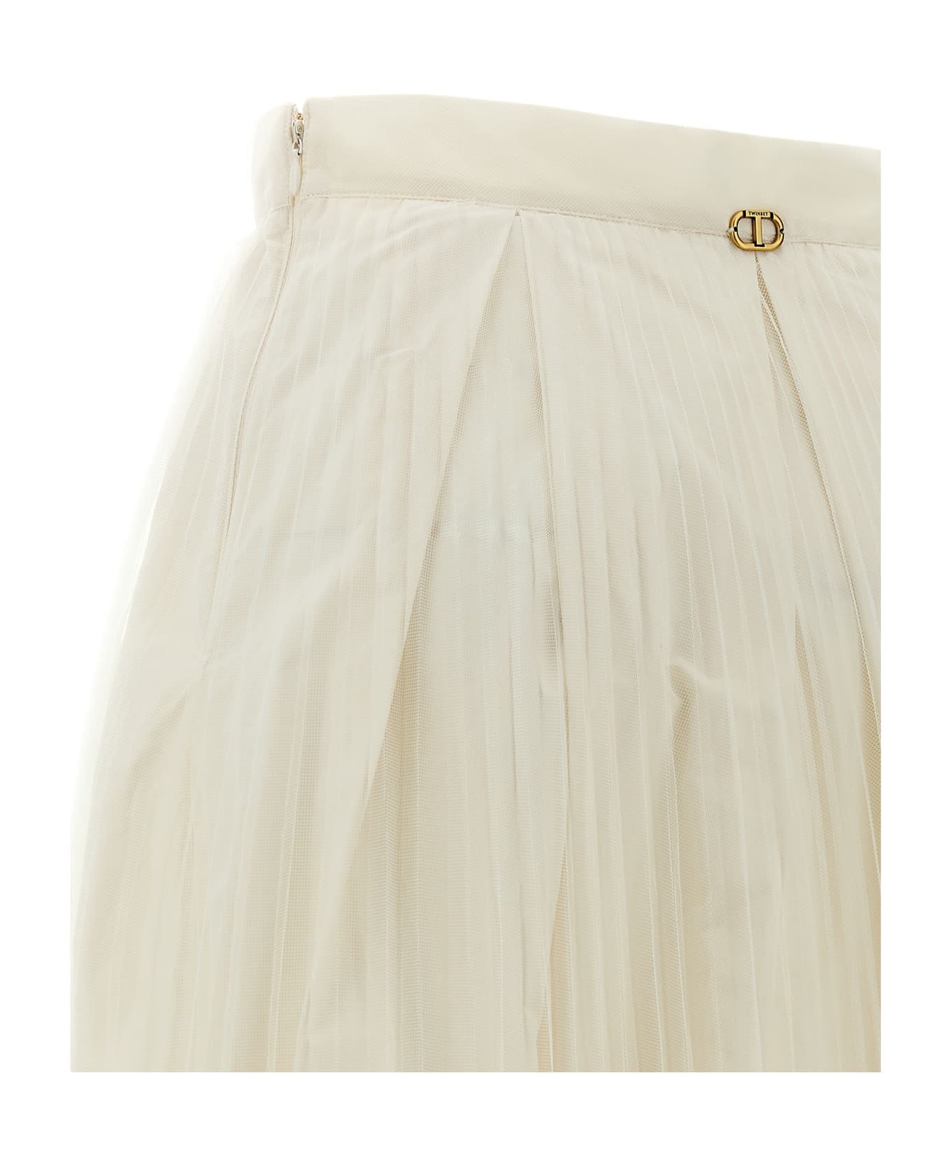 TwinSet Taffeta Skirt - White