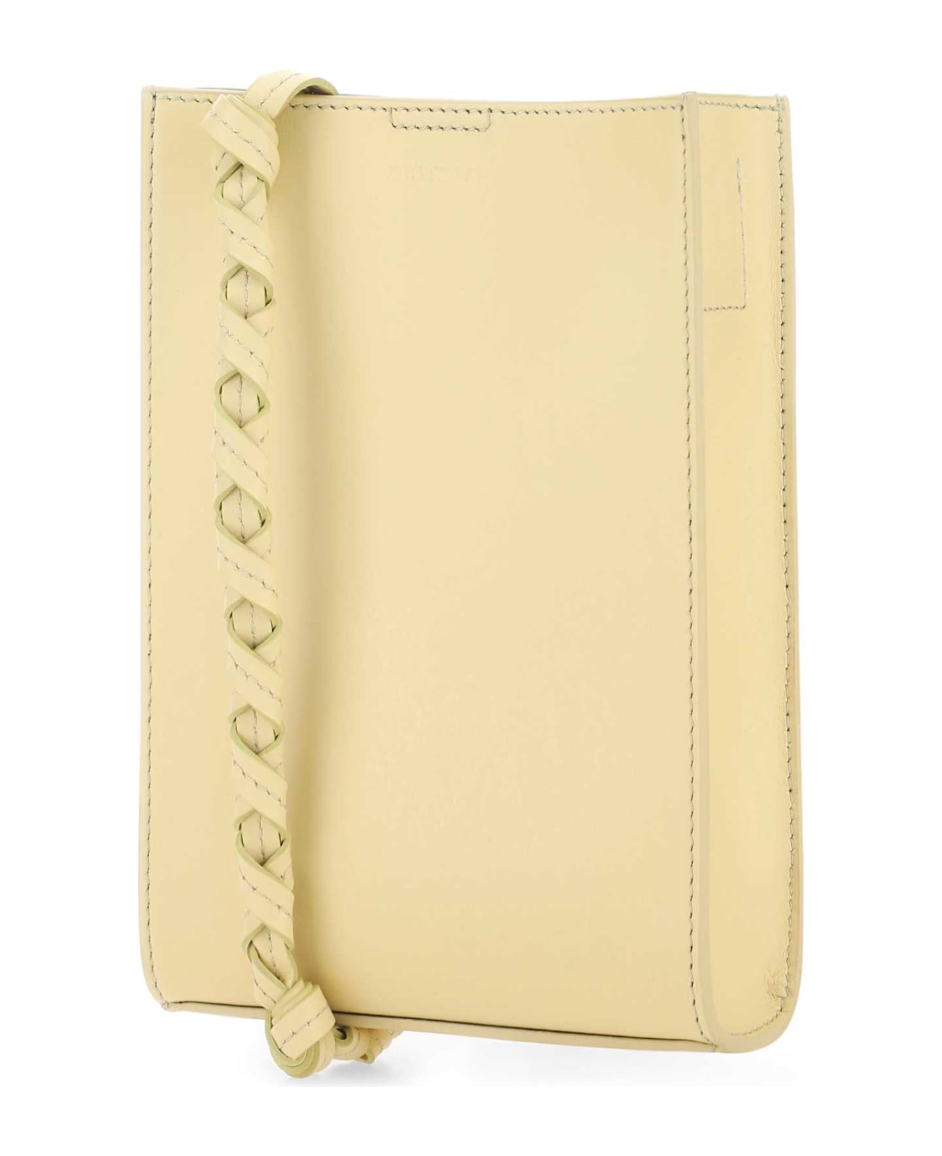 Jil Sander Pastel Yellow Leather Small Tangle Shoulder Bag - 723