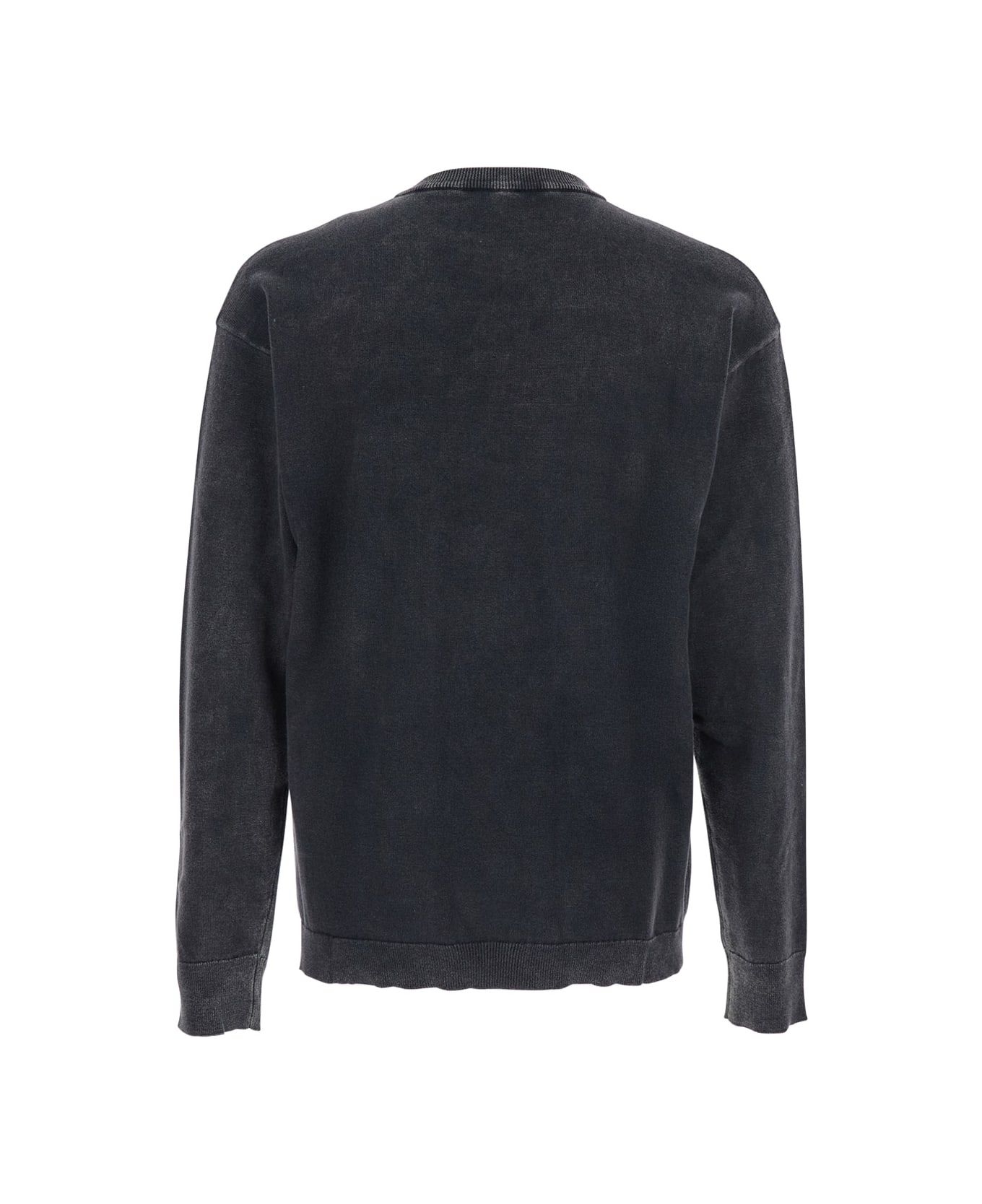 Diesel 
k-bennie
 Grey Crewneck T-shirt With Logo Embroidery On The Front In Cotton Man - Grey