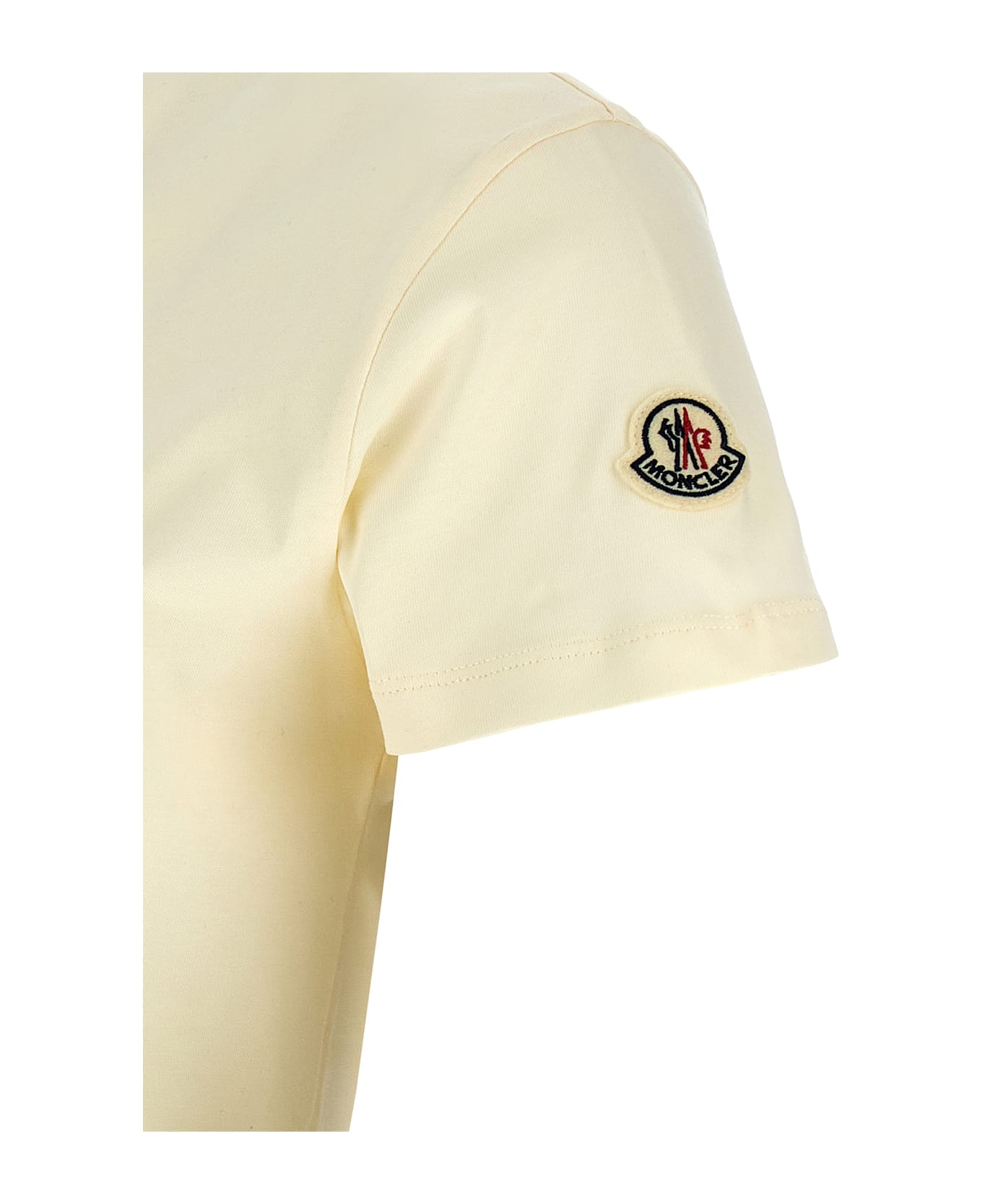 Moncler Logo Embroidery T-shirt - White