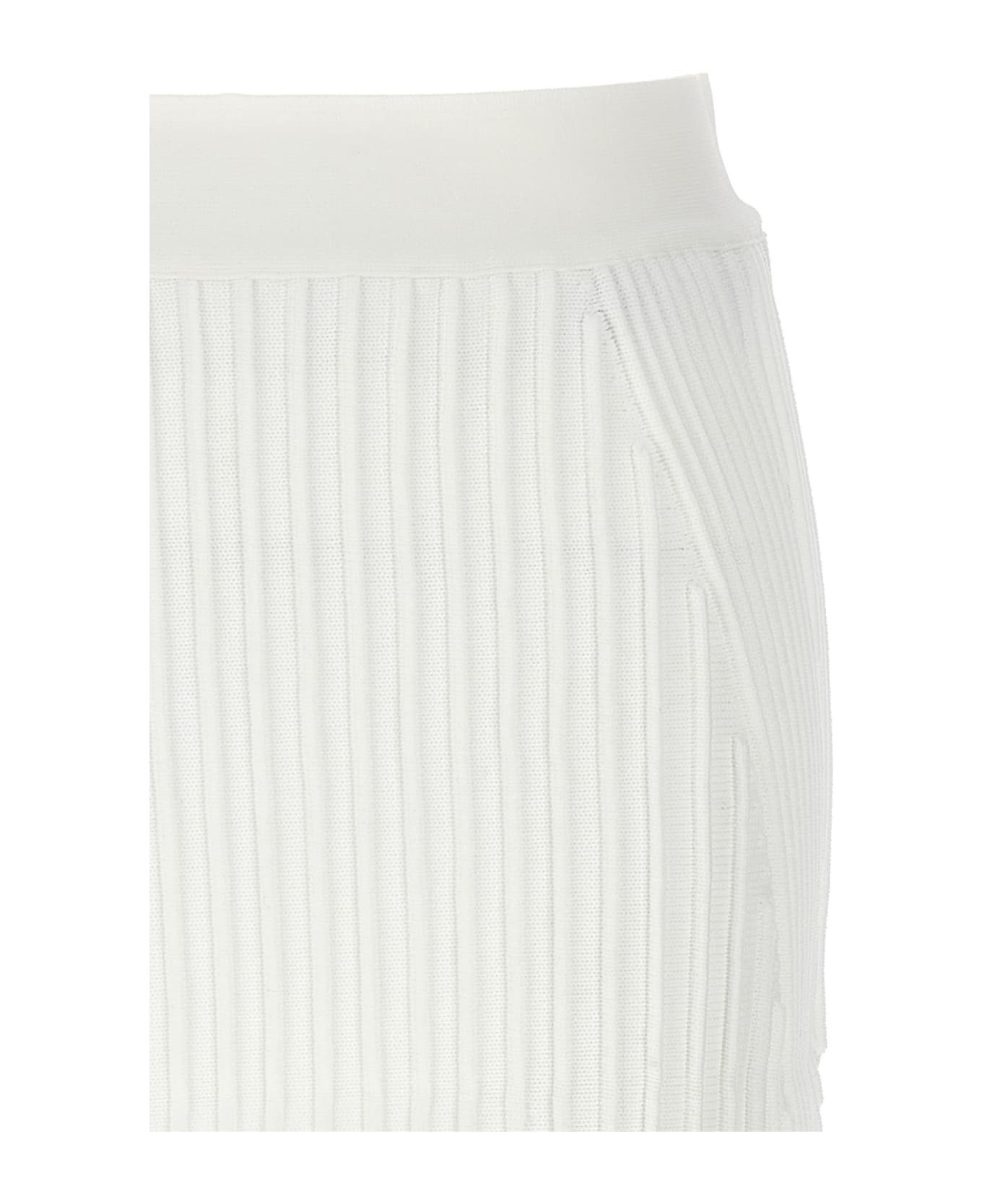 Hervé Léger 'ottoman Low Rise Mini' Skirt - White