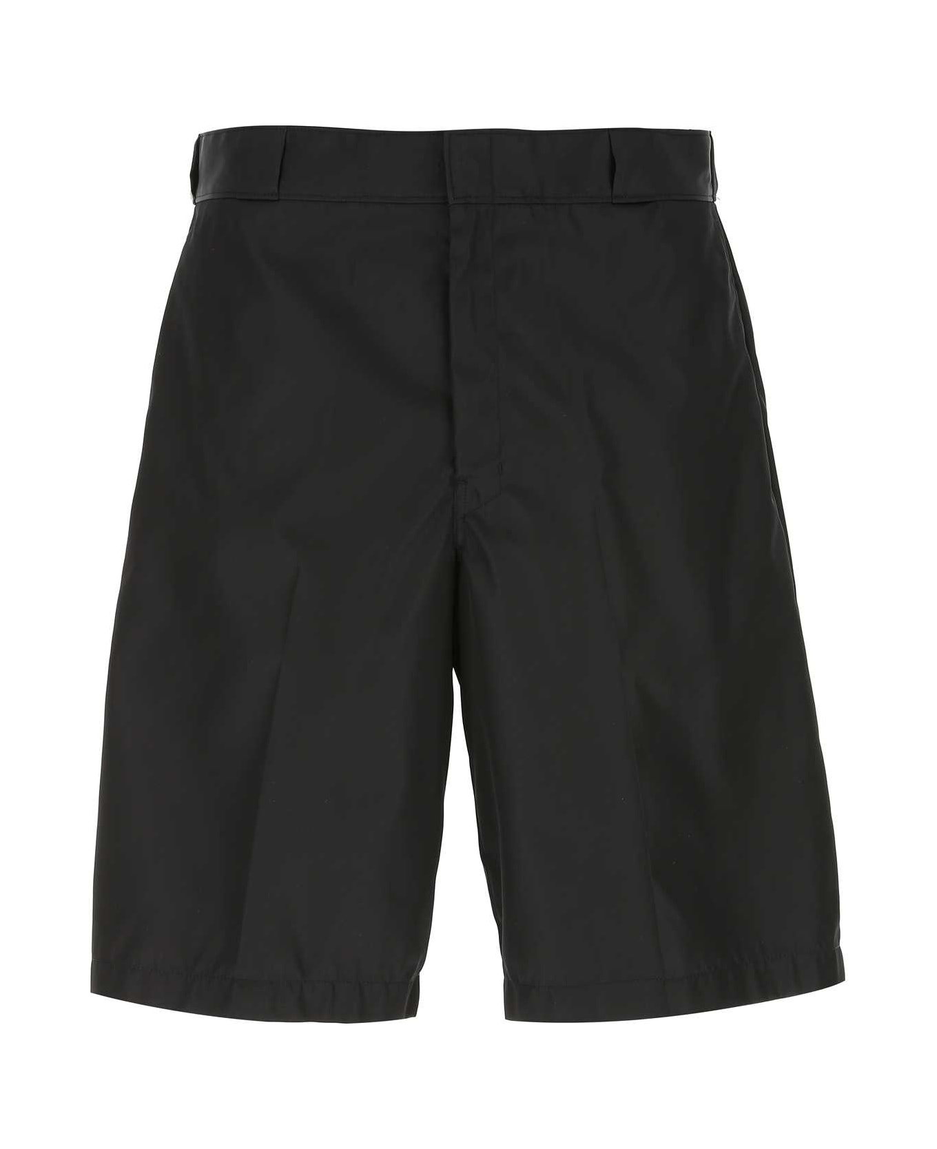 Prada Black Re-nylon Bermuda Shorts - NERO