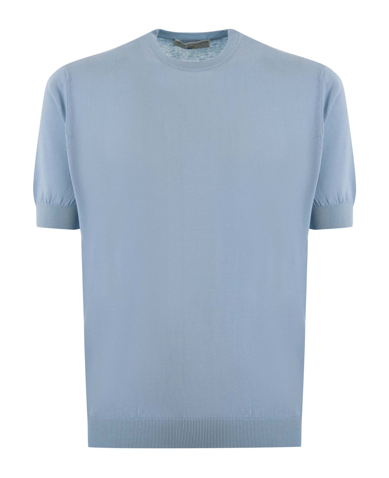 Filippo De Laurentiis T-shirt In Cotton Thread - Celeste