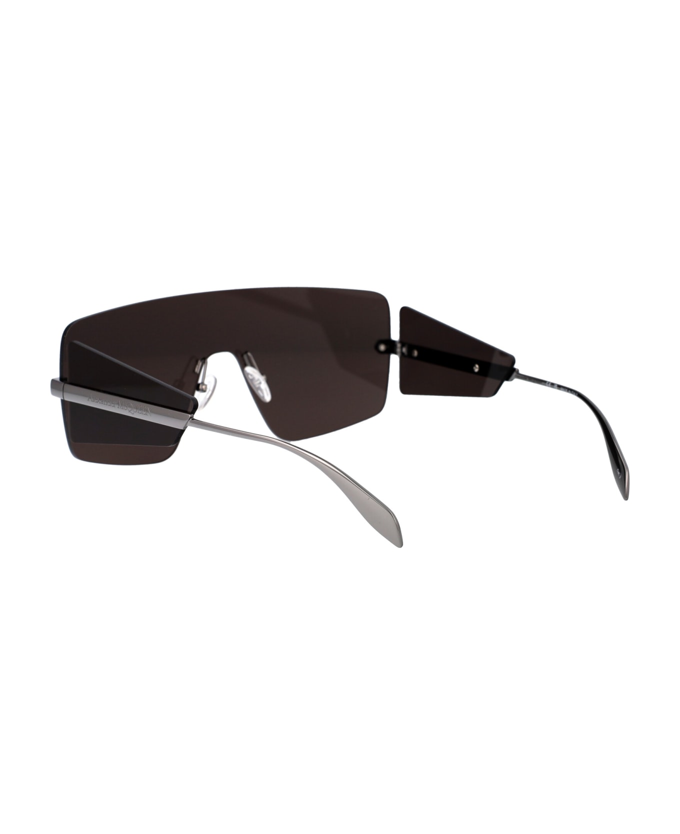 Alexander McQueen Eyewear Am0460s Sunglasses - 001 RUTHENIUM RUTHENIUM GREY