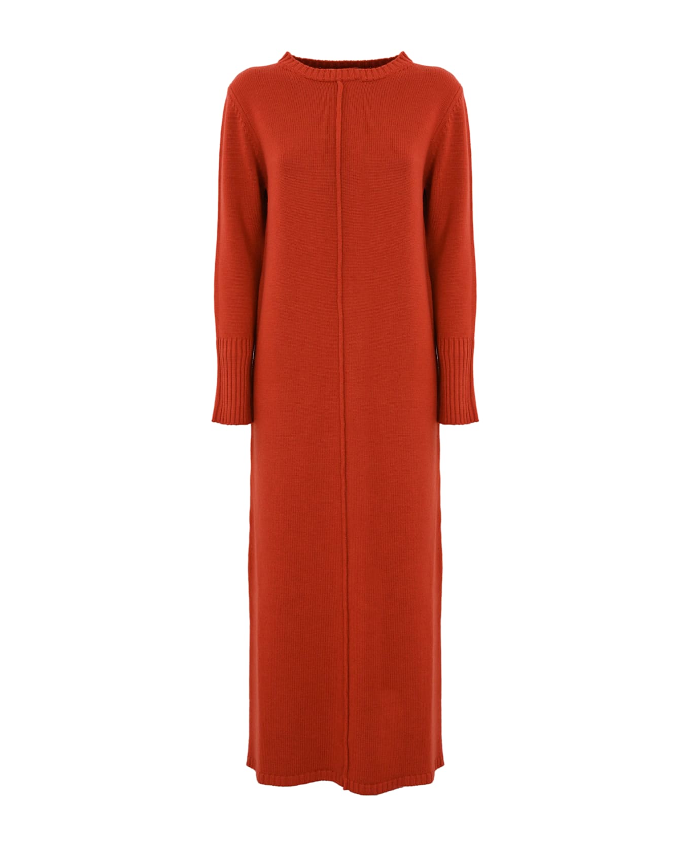 Liviana Conti Long Wool Dress - Acero