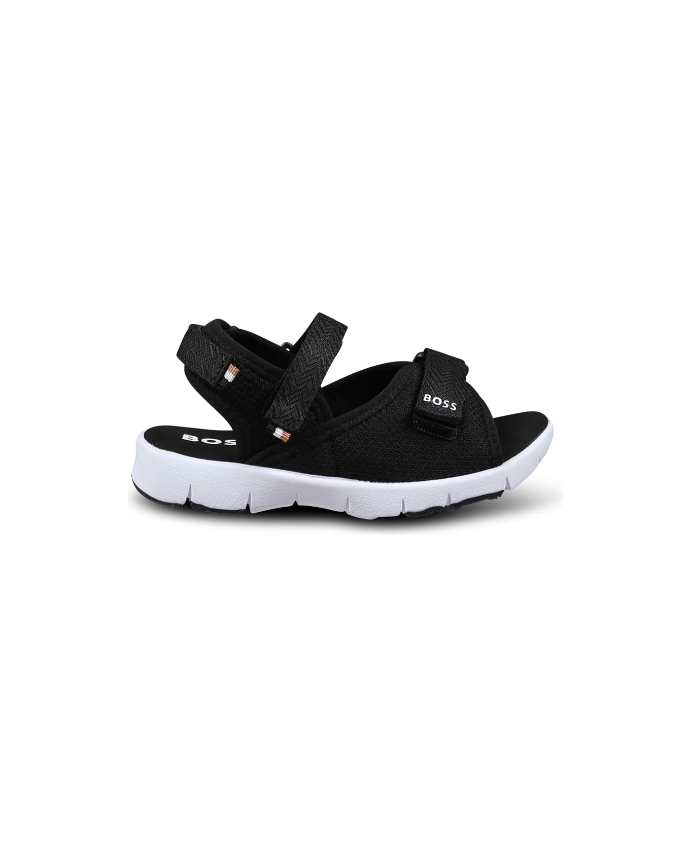 Hugo Boss Black Sandals For Boy With Logo - Black