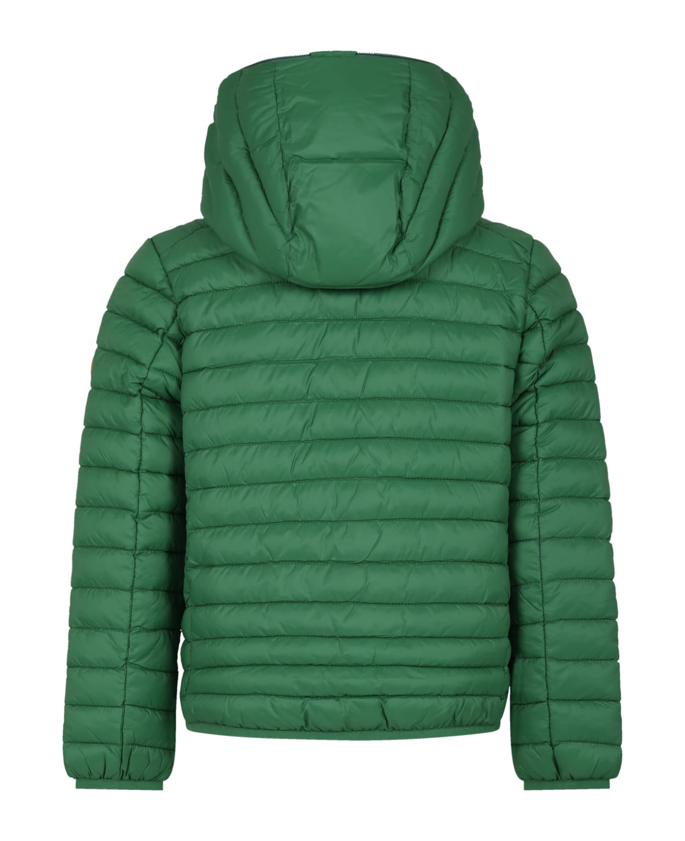 Save the Duck Green Huey Down Jacket For Boy With Logo - Green コート＆ジャケット