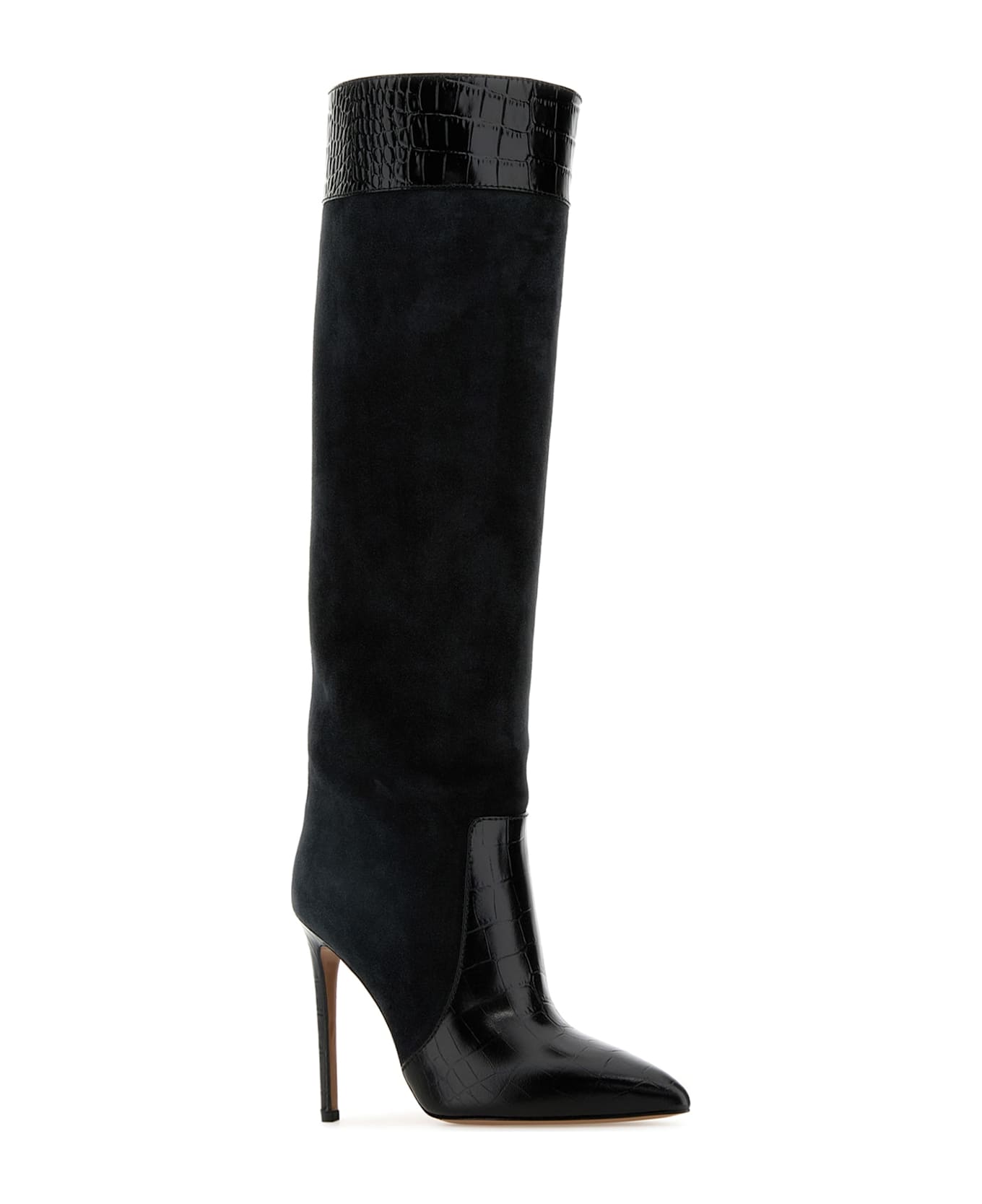 Paris Texas Stiletto Boot - CARBONEOFFBLACK