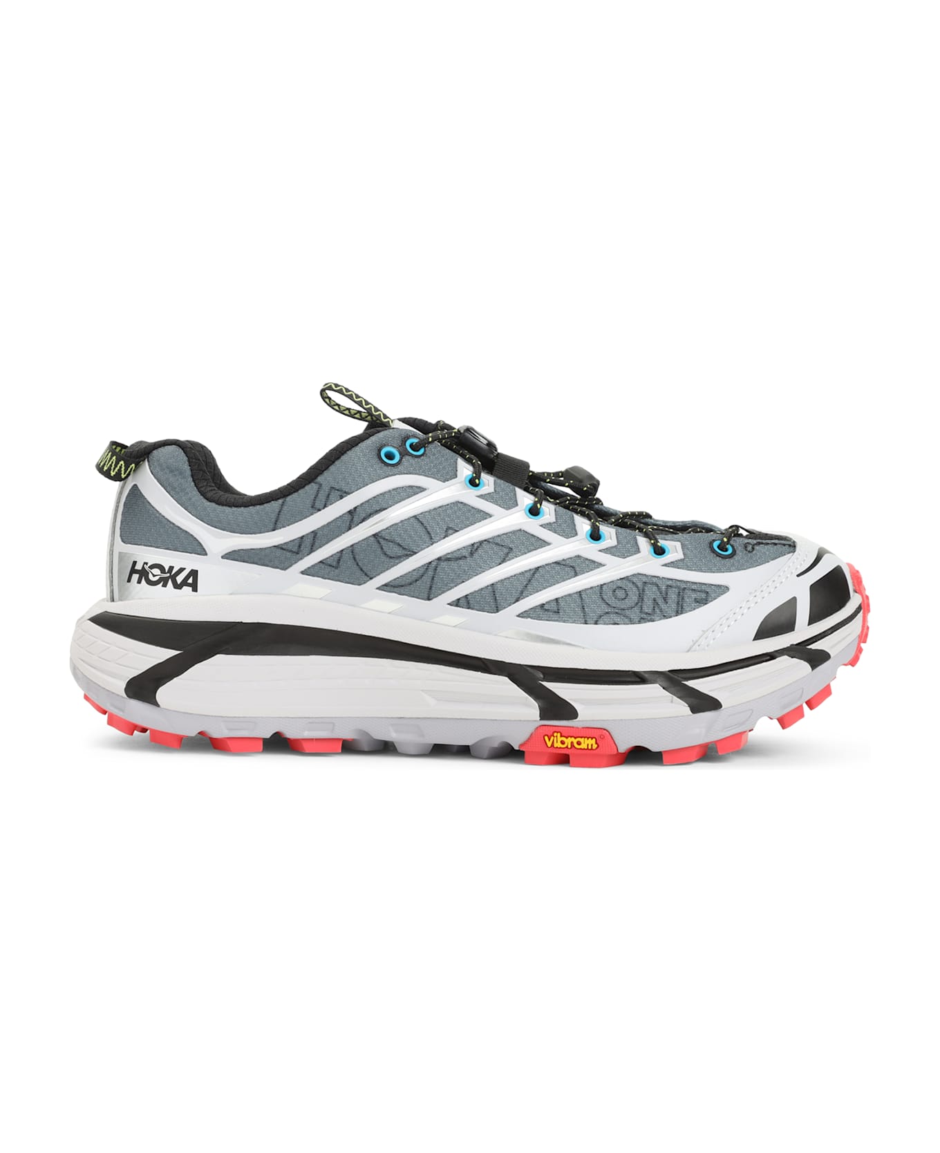 Hoka U Mafate Three 2 World Mark Sneakers - Ash Grey Silver