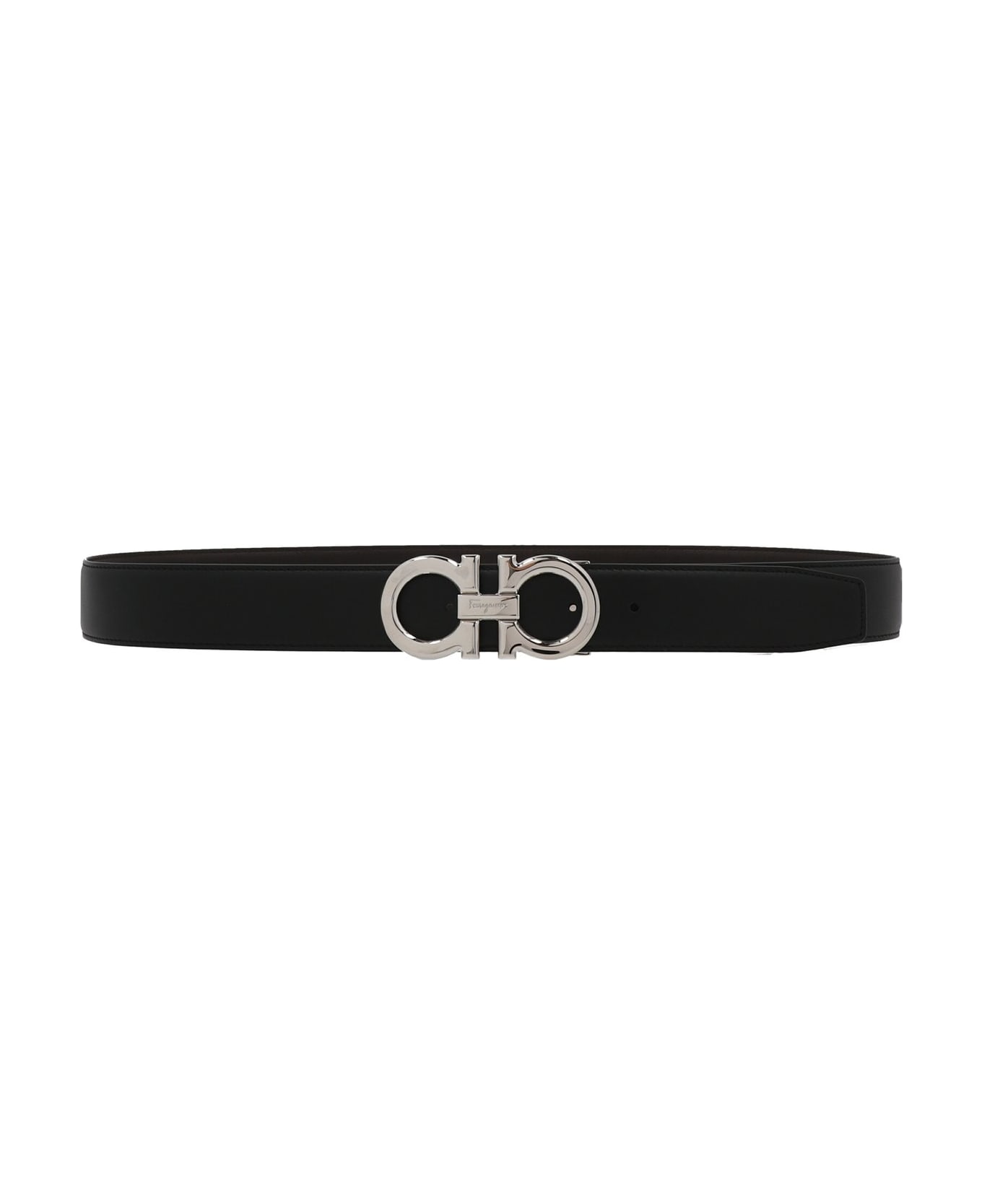 Ferragamo Gancini Reversible Buckle Belt - Black ベルト