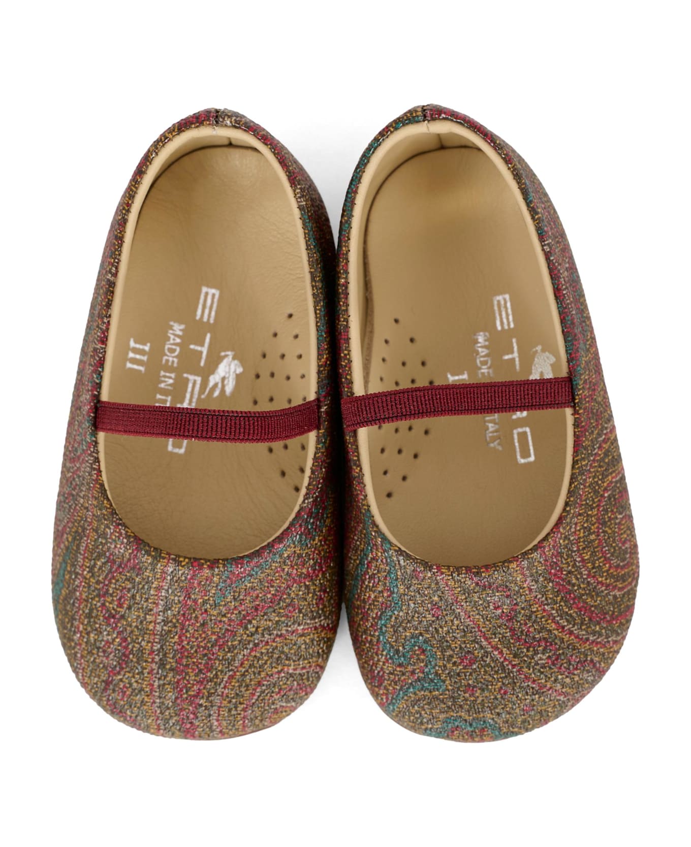 Etro Multicolor Ballet Flats For Baby Girl With Paisley Print - Multicolor