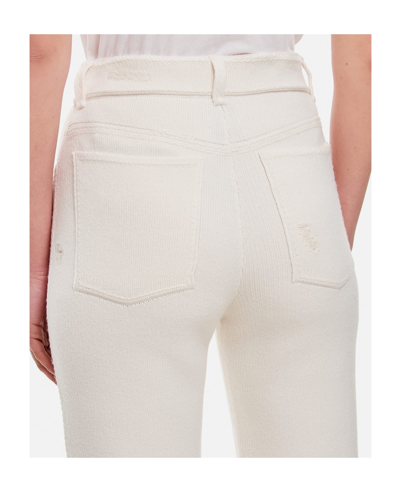 Barrie Cashmere Straight Pants - White
