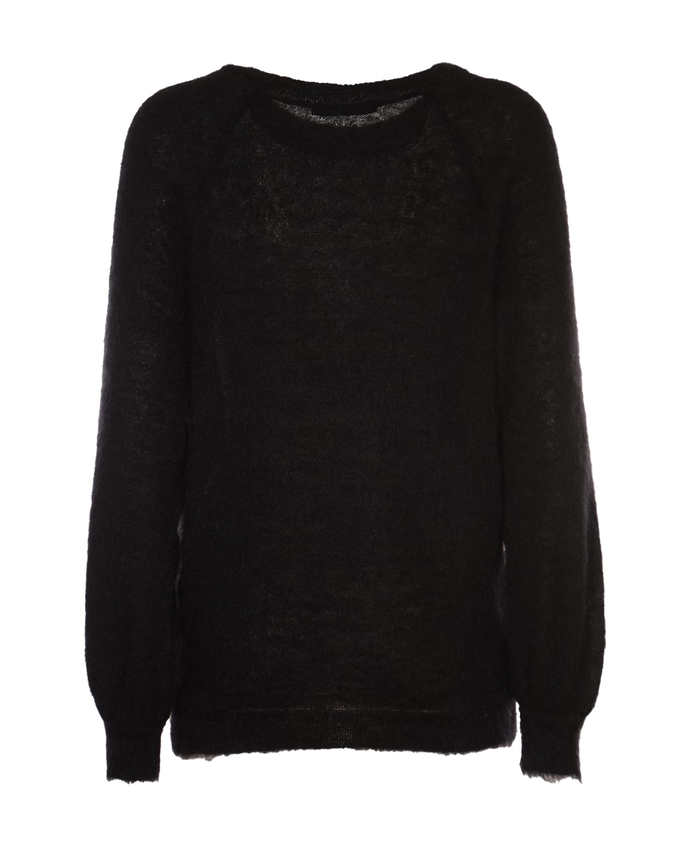 Alberta Ferretti Round Neck Sweater - Black ニットウェア