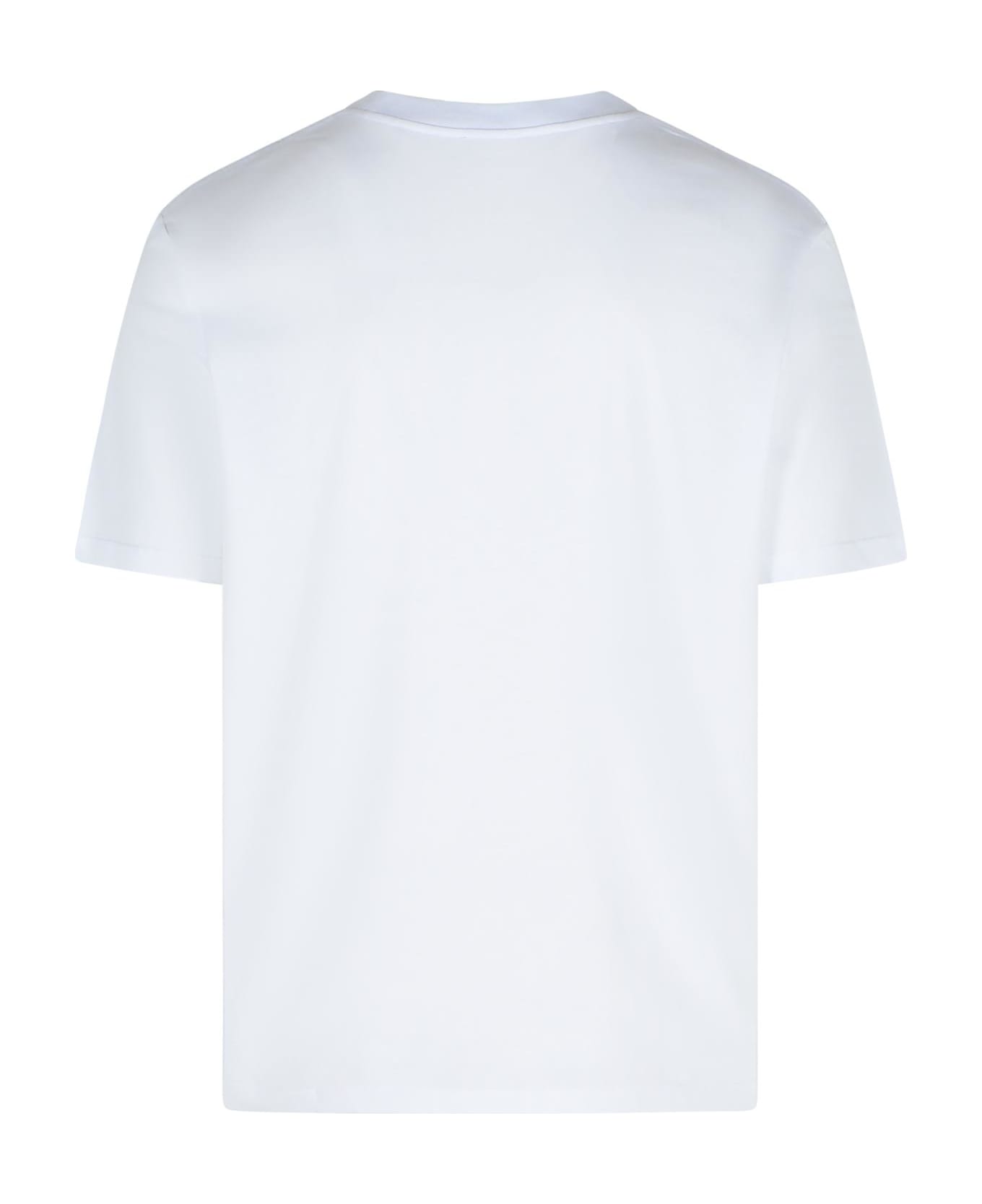 Balmain White Cotton T-shirt - Gab Blnc Noir