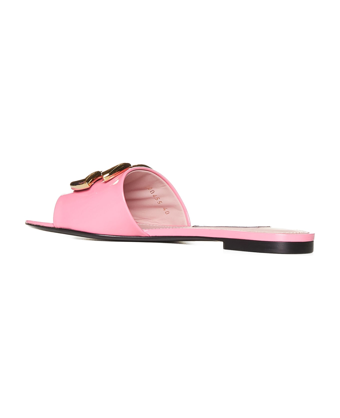 Dolce & Gabbana Leather Logo Flats - Pink
