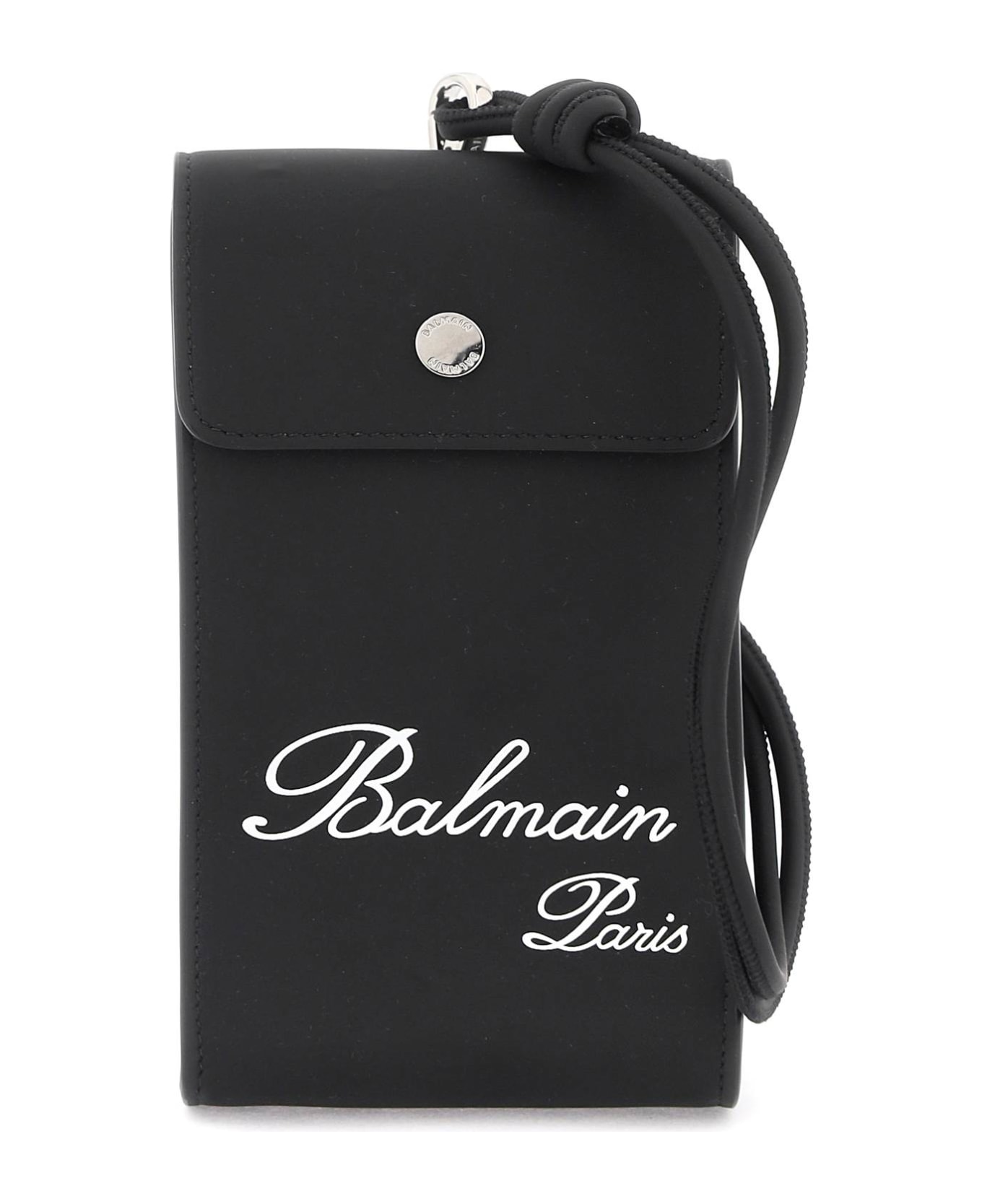 Balmain Phone Holder With Logo - BLACK (Black) ショルダーバッグ