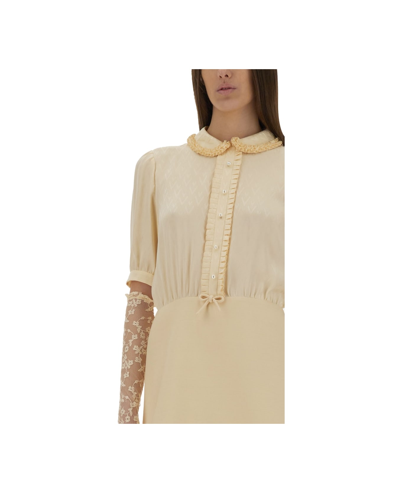 Valentino Crepe Couture Short Dress - Pink