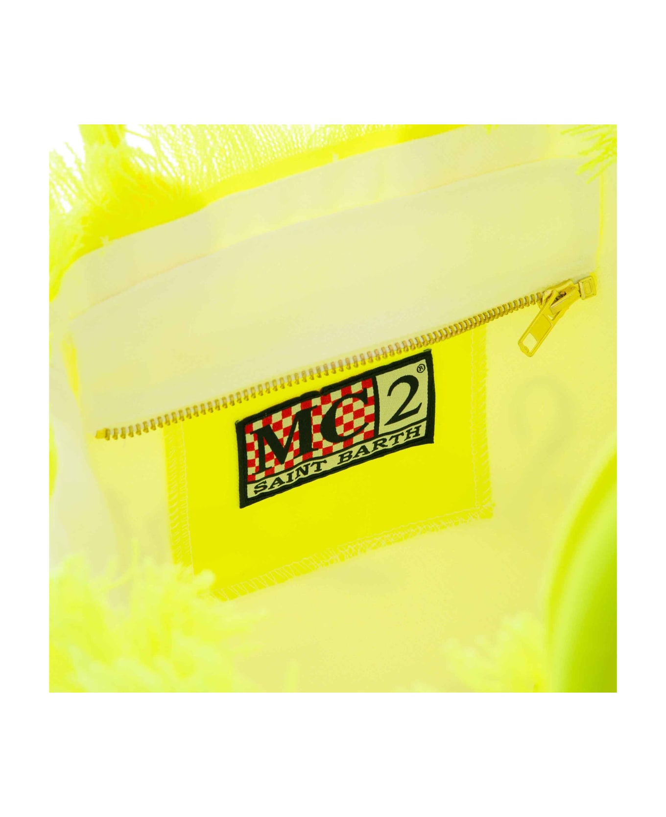 MC2 Saint Barth Colette Fluo Yellow Cotton Canvas Bag - YELLOW