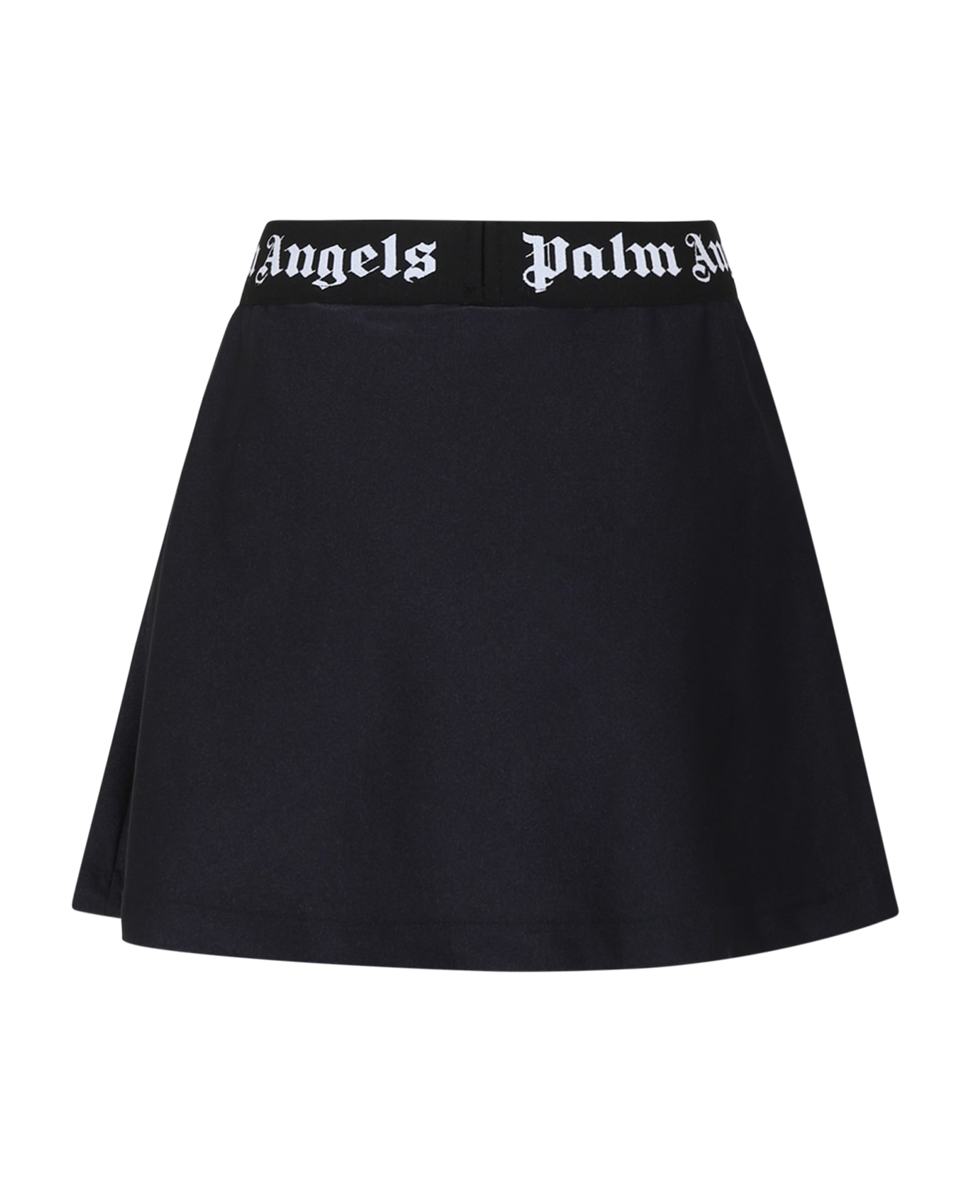 Palm Angels Black T-shirt For Girl With Bear - Black