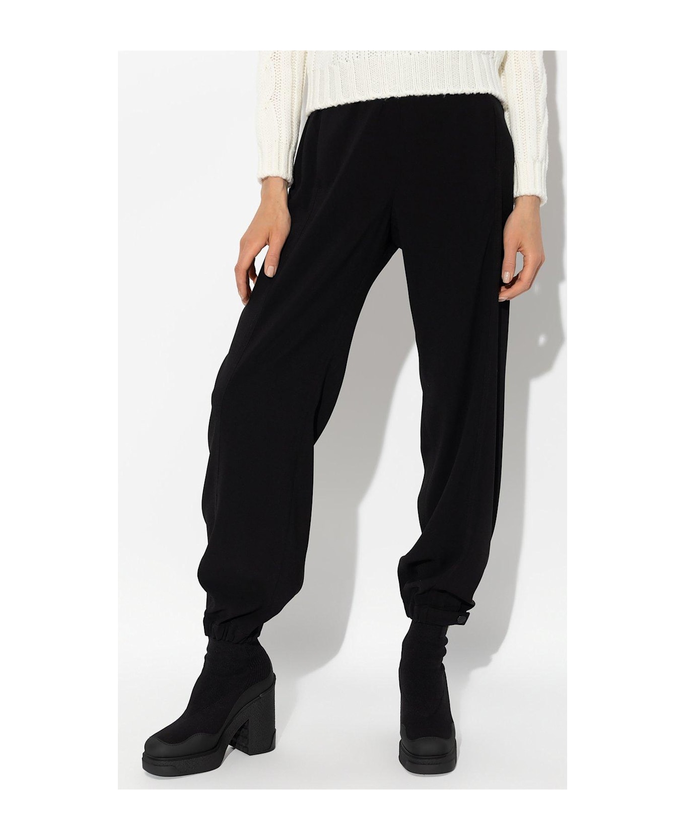 Moncler Relaxed Fitting Straight Leg Trousers - Black