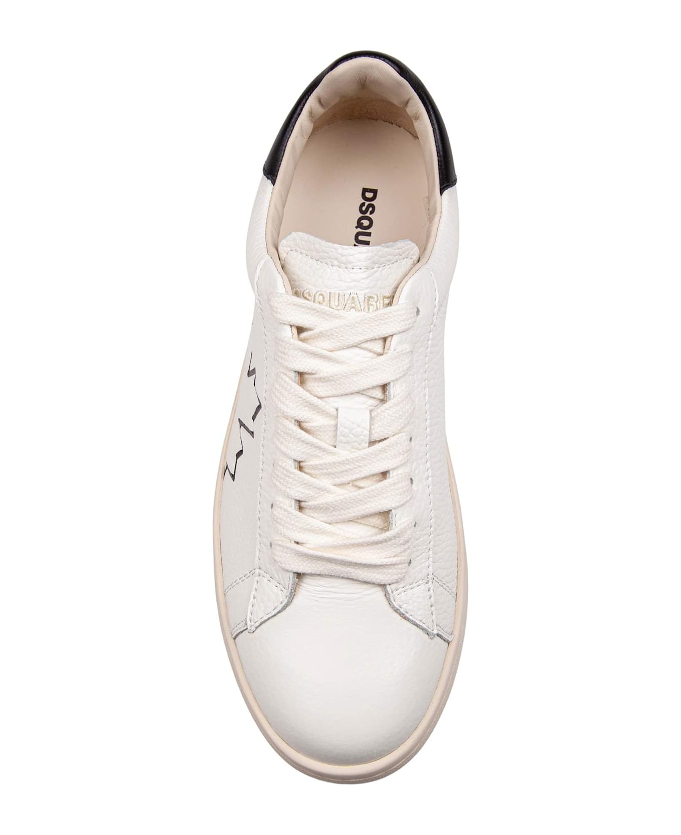 Dsquared2 Boxer Sneakers In Leather Color Black And White - white/black スニーカー