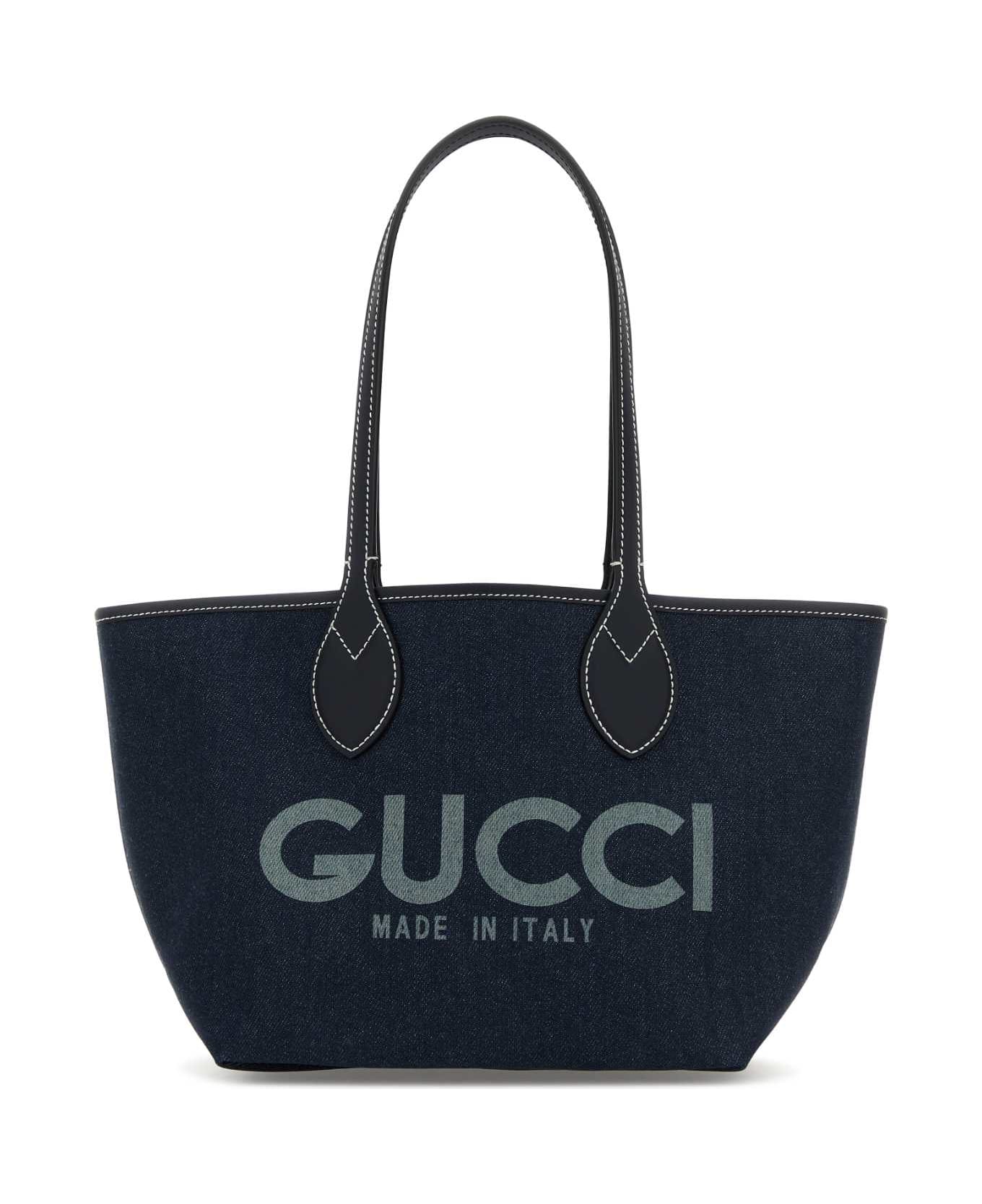 Gucci Denim Totissima Reversibile Shopping Bag - BEIGBLUDARKBLUBL