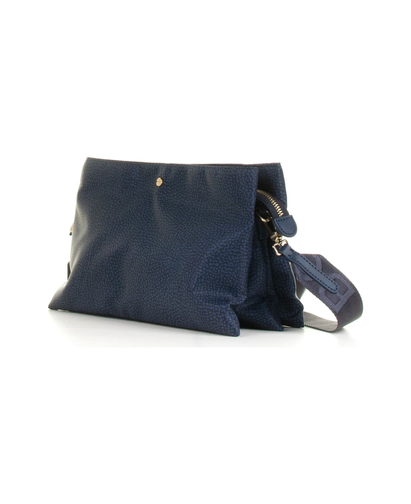 Borbonese Small Navy Blue Shoulder Bag - Blu ショルダーバッグ