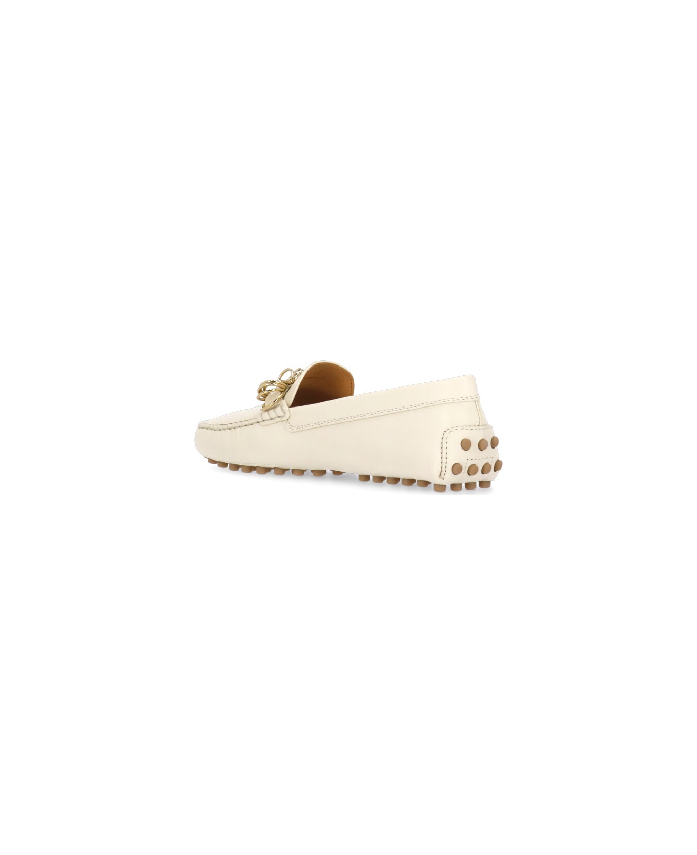 Tod's Leather Loafers - Ivory