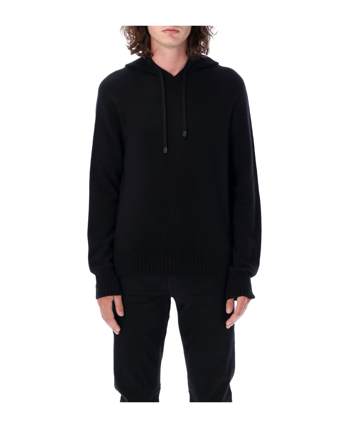 Tom Ford Cashmere Hooded Knit - BLACK