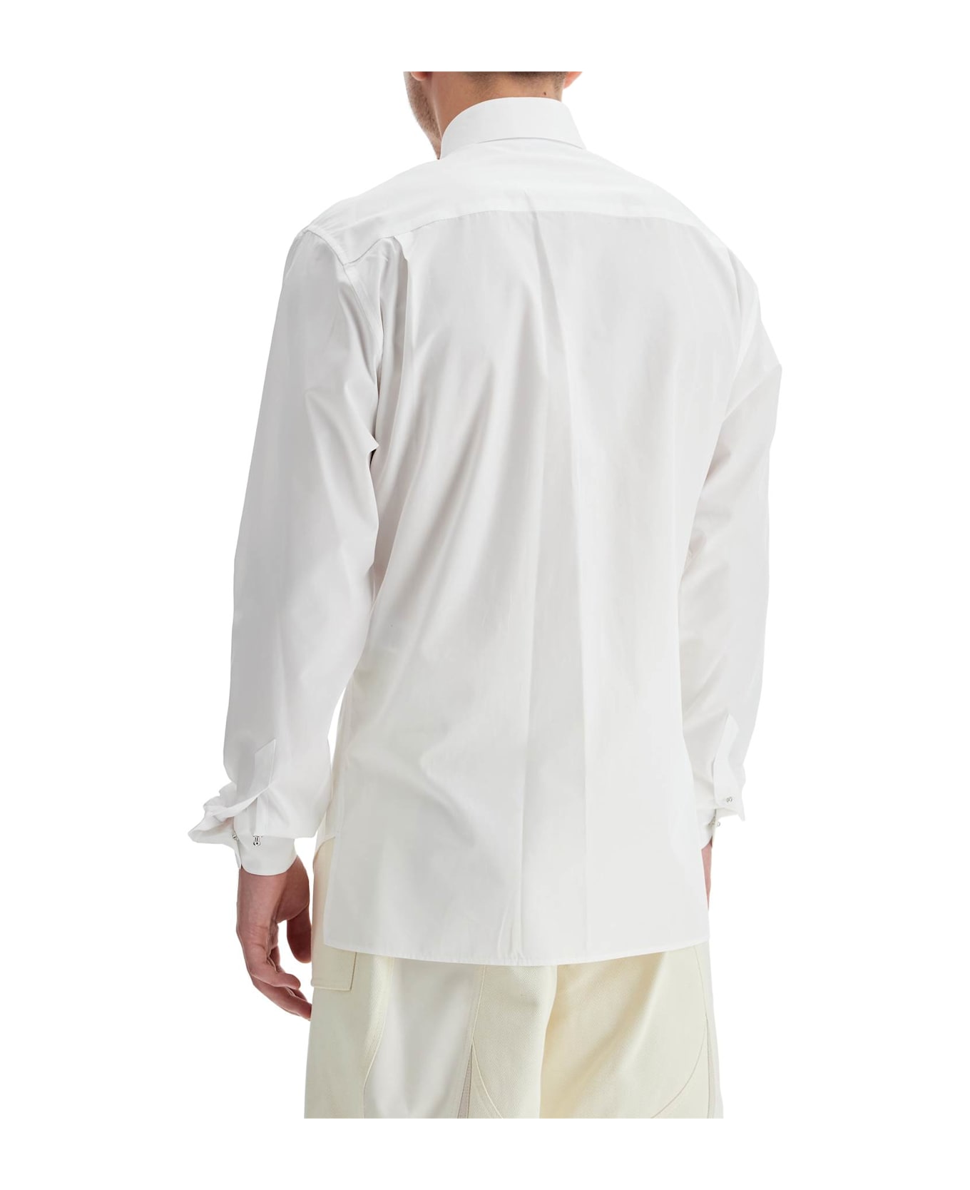 Mugler Poplin Shirt For Men - OFF WHITE (White)