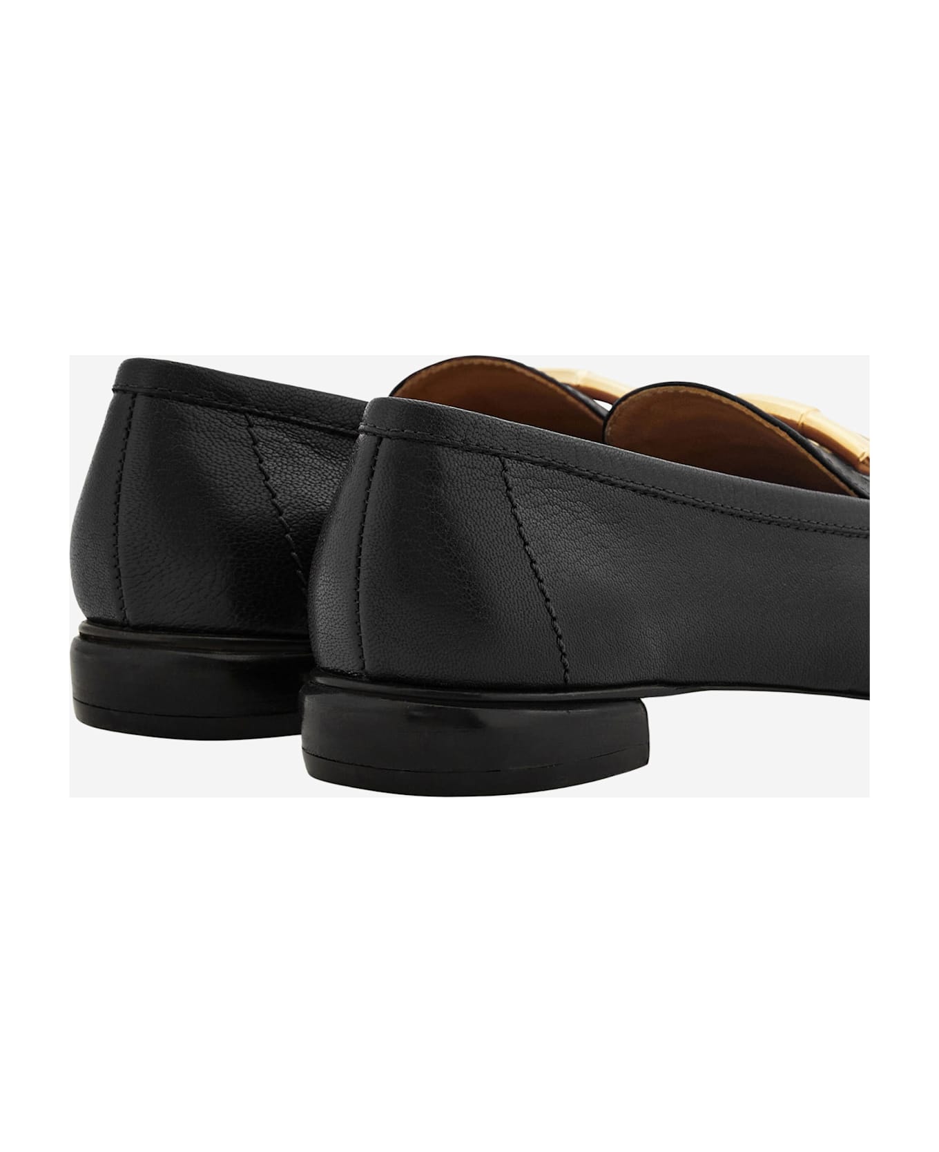 Ferragamo Silvy Loafers With Leather Fringe Detail - Black