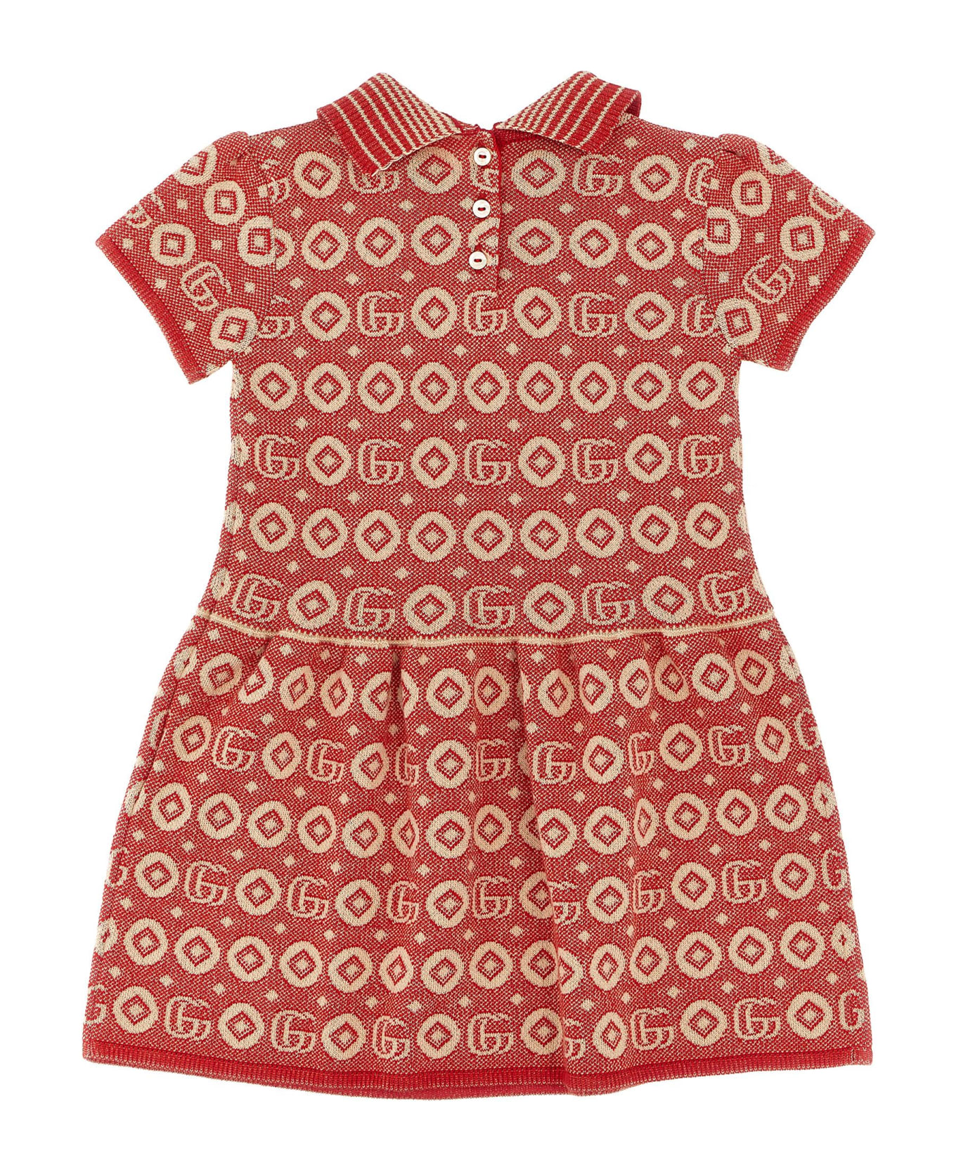 Gucci Jaquard Logo Dress - Red ワンピース＆ドレス